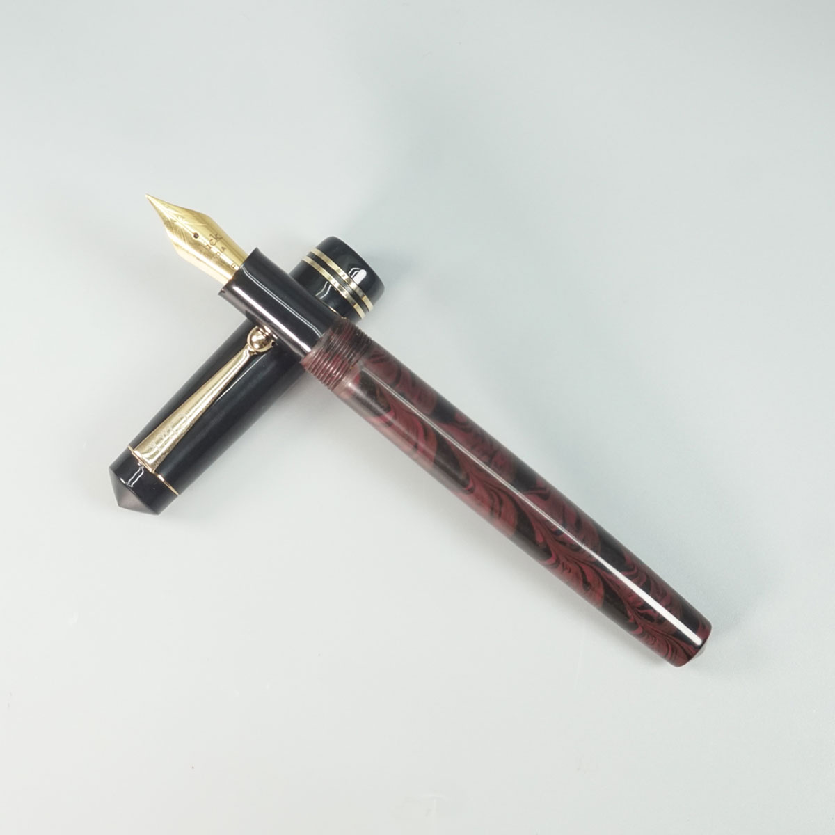 Click Aristocrat Half Ebonite Merrown Color Body With Black Cap No 35 Fine Nib (3 in 1) Eye Dropper Model Fountain Pen SKU 28911