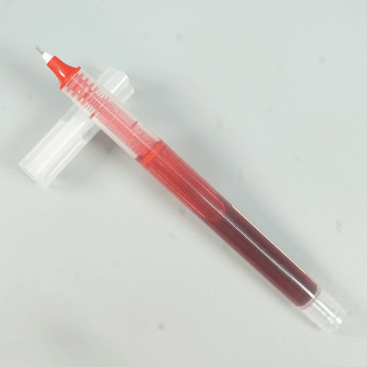 penhouse.in BLN-007 Transparent Body With Red Color Writing 0.5 mm Gel Pen SKU 28939