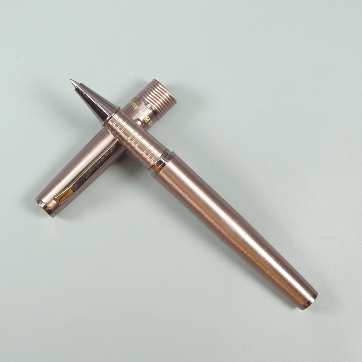 Picasso Parri Aurum Coffee Brown Color Body And Clip Cap Type Roller Ball Pen SKU 28949