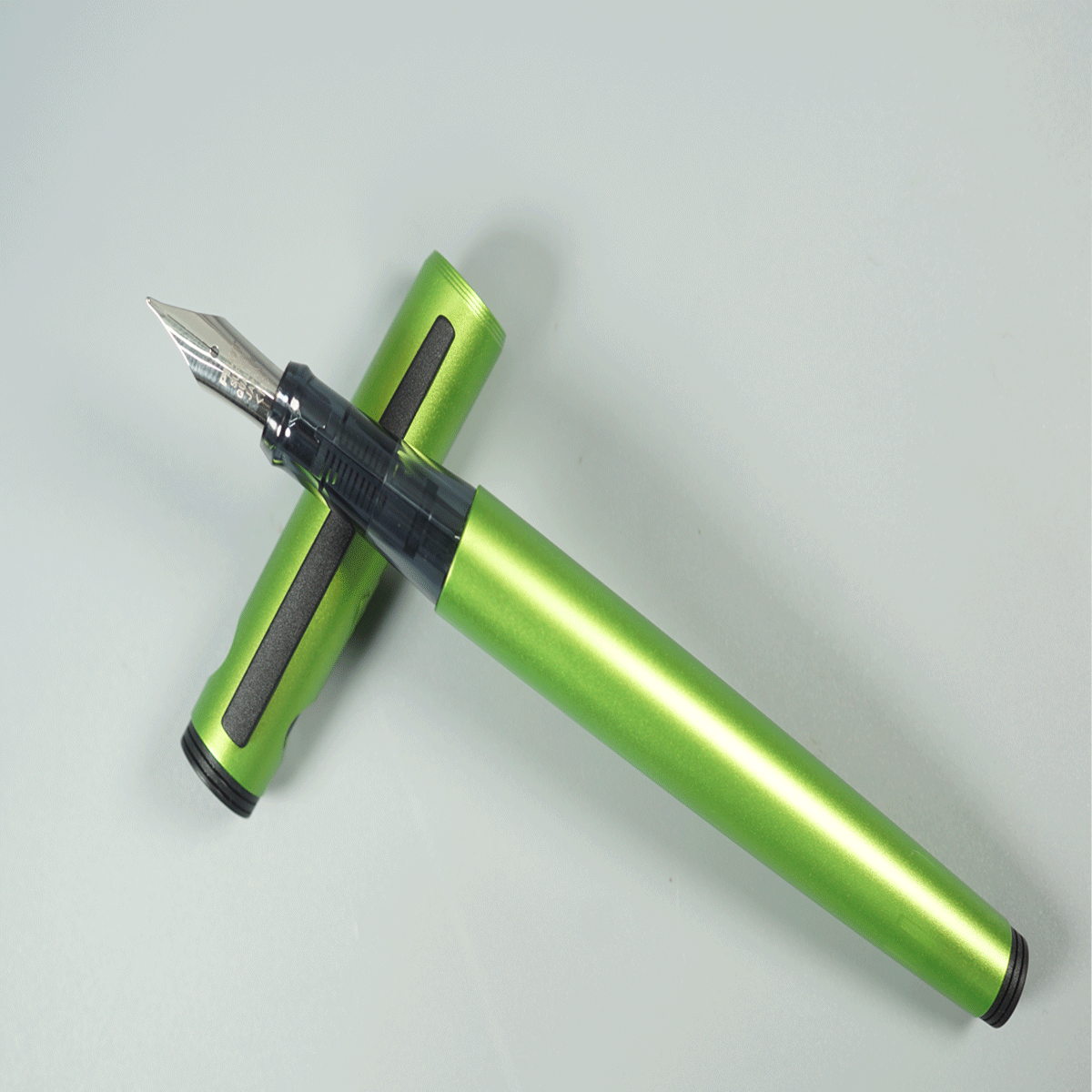Pilot Explorer Metallic Lime Green Color Body and Cap with Black Clip Medium Nib Cartridge Type Fountain Pen SKU 28969