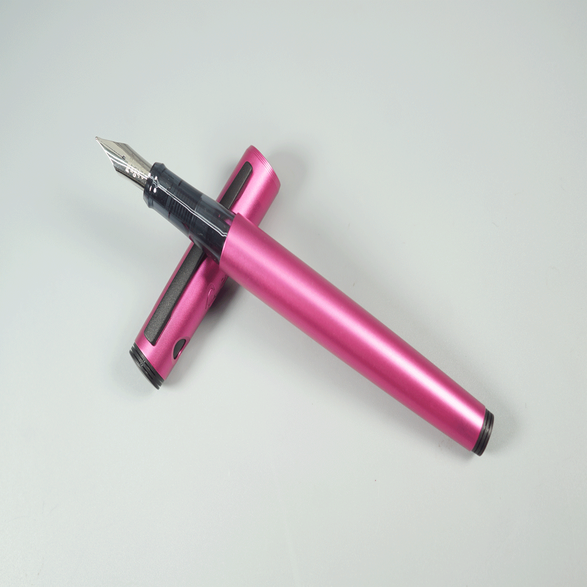 Pilot Explorer Metallic Pink Color Body and Cap with Black Clip Medium Nib Cartridge Type Fountain Pen SKU 28973