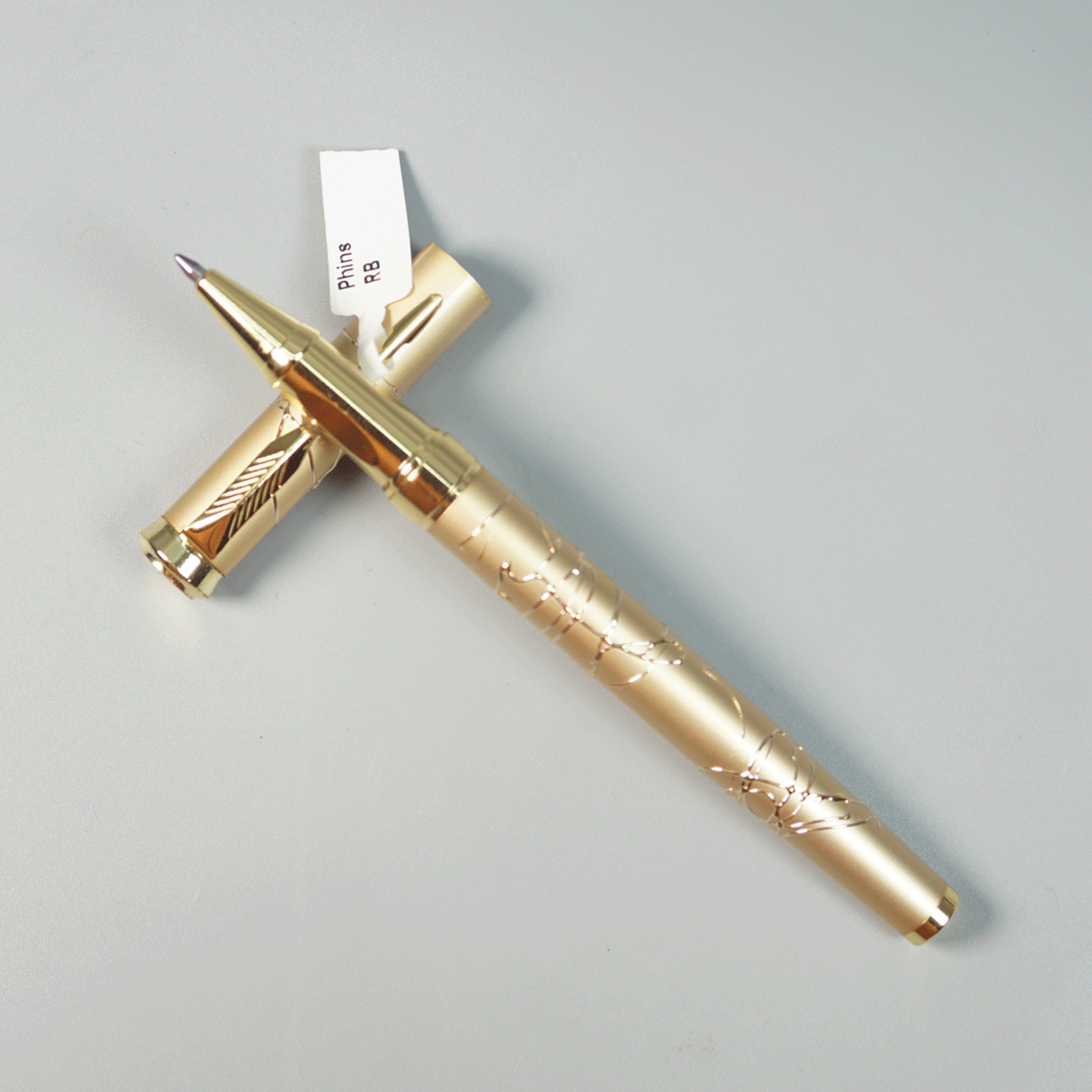 penhouse.in Pens 3736 Gold Color Body With Gold Color Clip And Cap Type Roller Ball Pen SKU 28983