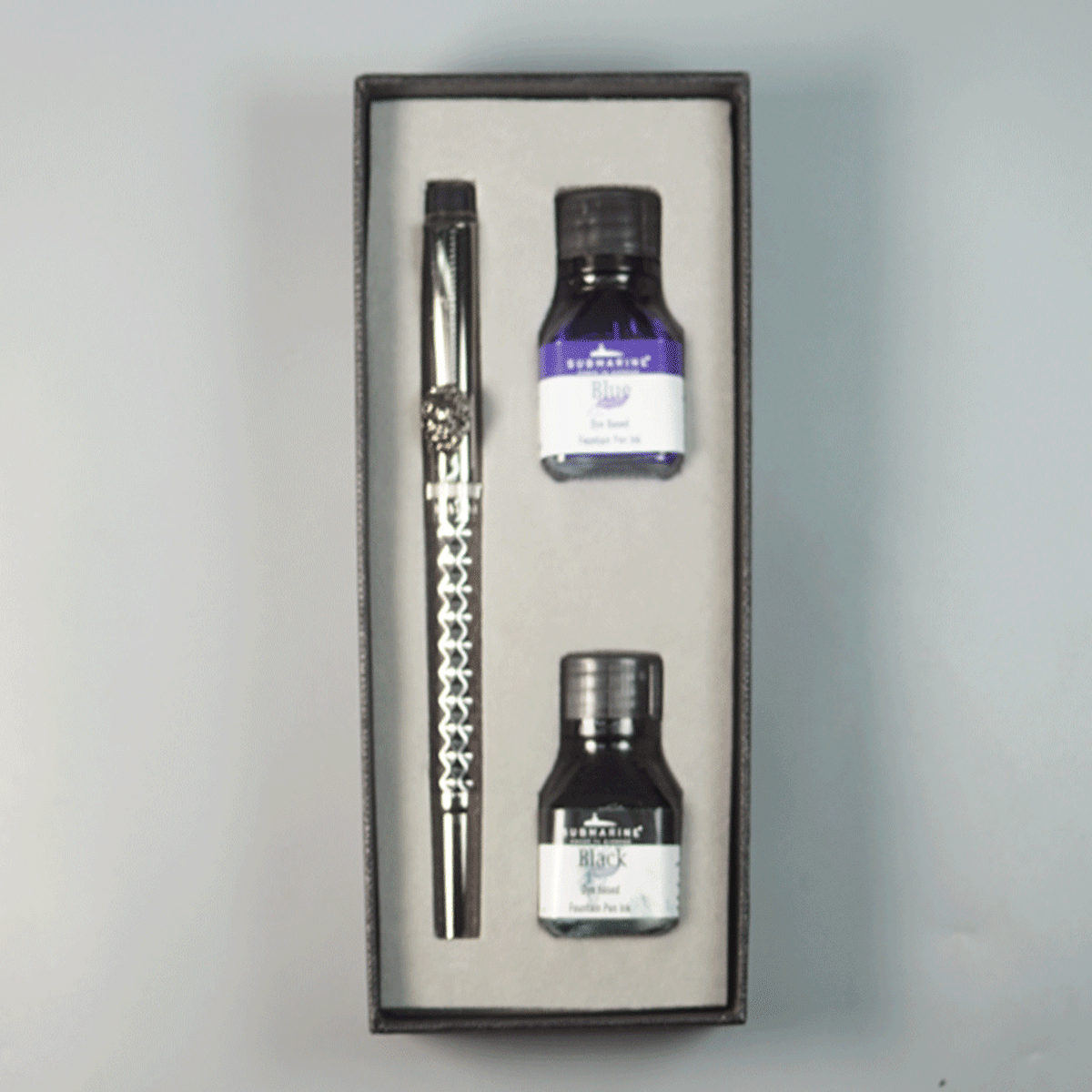 Submairne 1551 Grey Color Royal Edition Lion Metal Body With  Fine Nib and Fountain pen SKU 28994