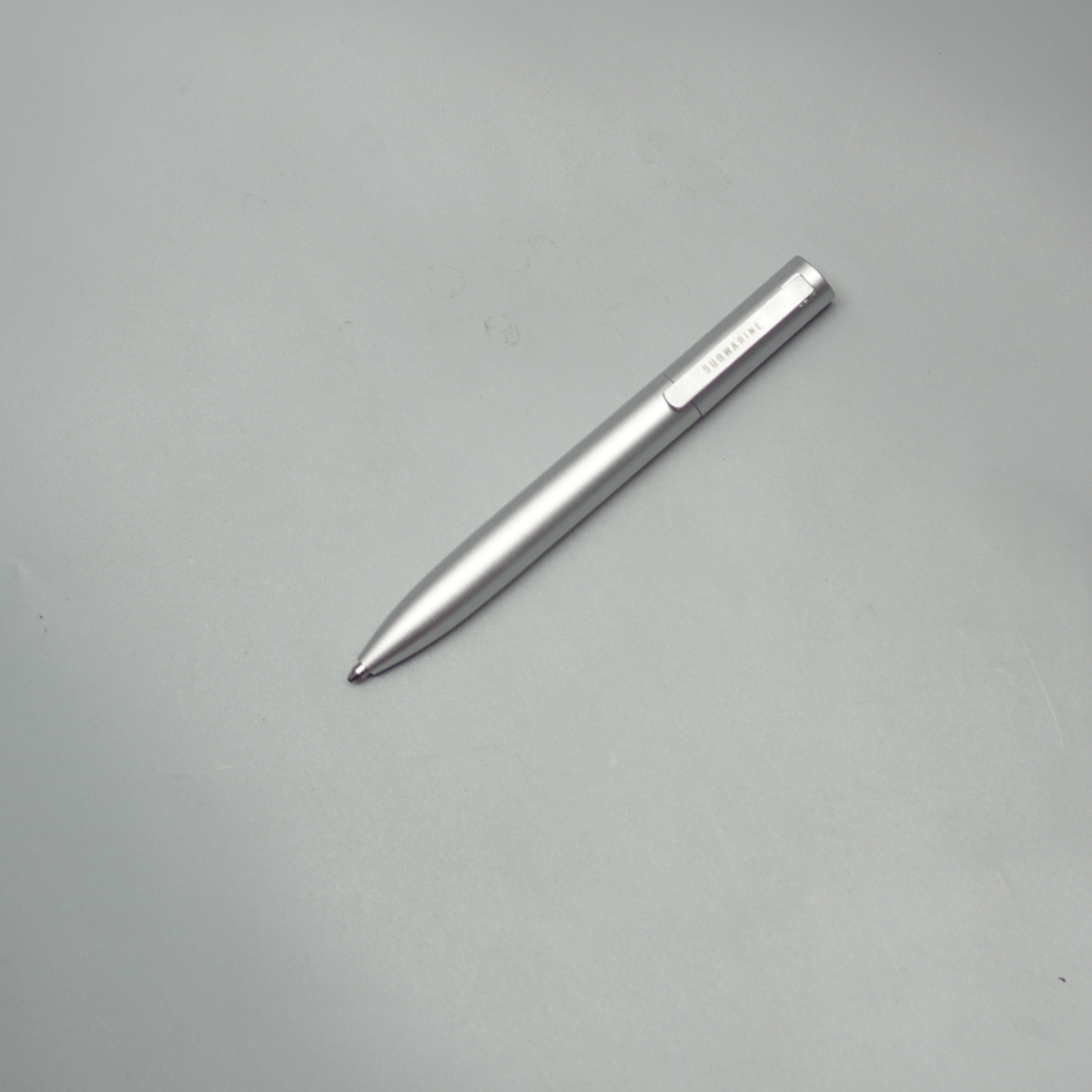 Submarine 2034 Mogra Fragence Grey Color Body With Grey Color Clip and Twist Type Ball pen SKU 29001