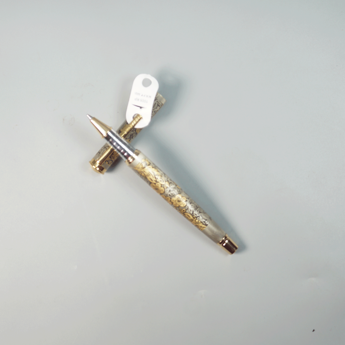 Submarine 1005 Gold Color Flower With Fine Tip and cap Type Roller Ball pen SKU 29011