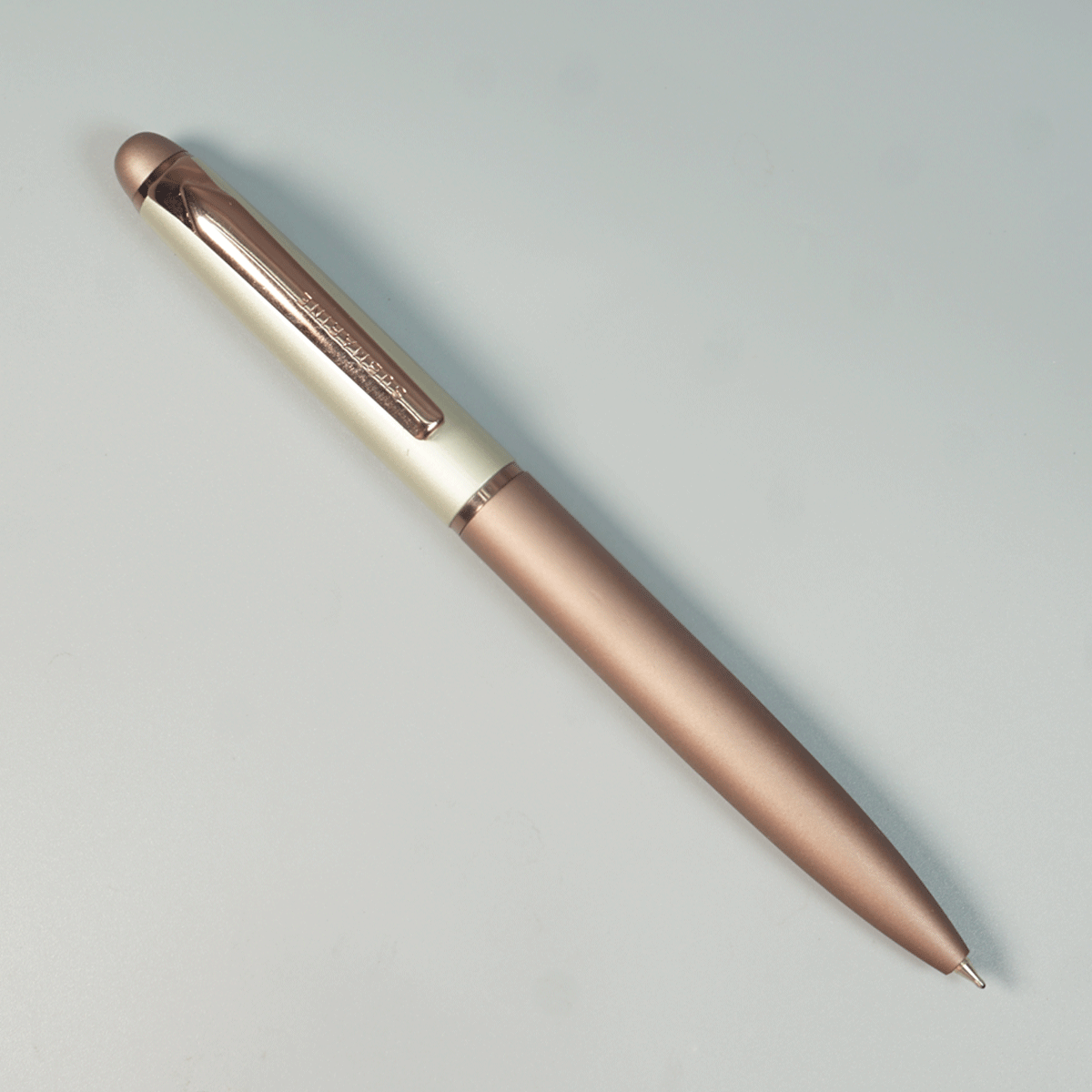 Submarine 978Coffee Flavour Brown Color Body With Cream color Cap Fine Tip Twist Type Ball pen SKU 29019