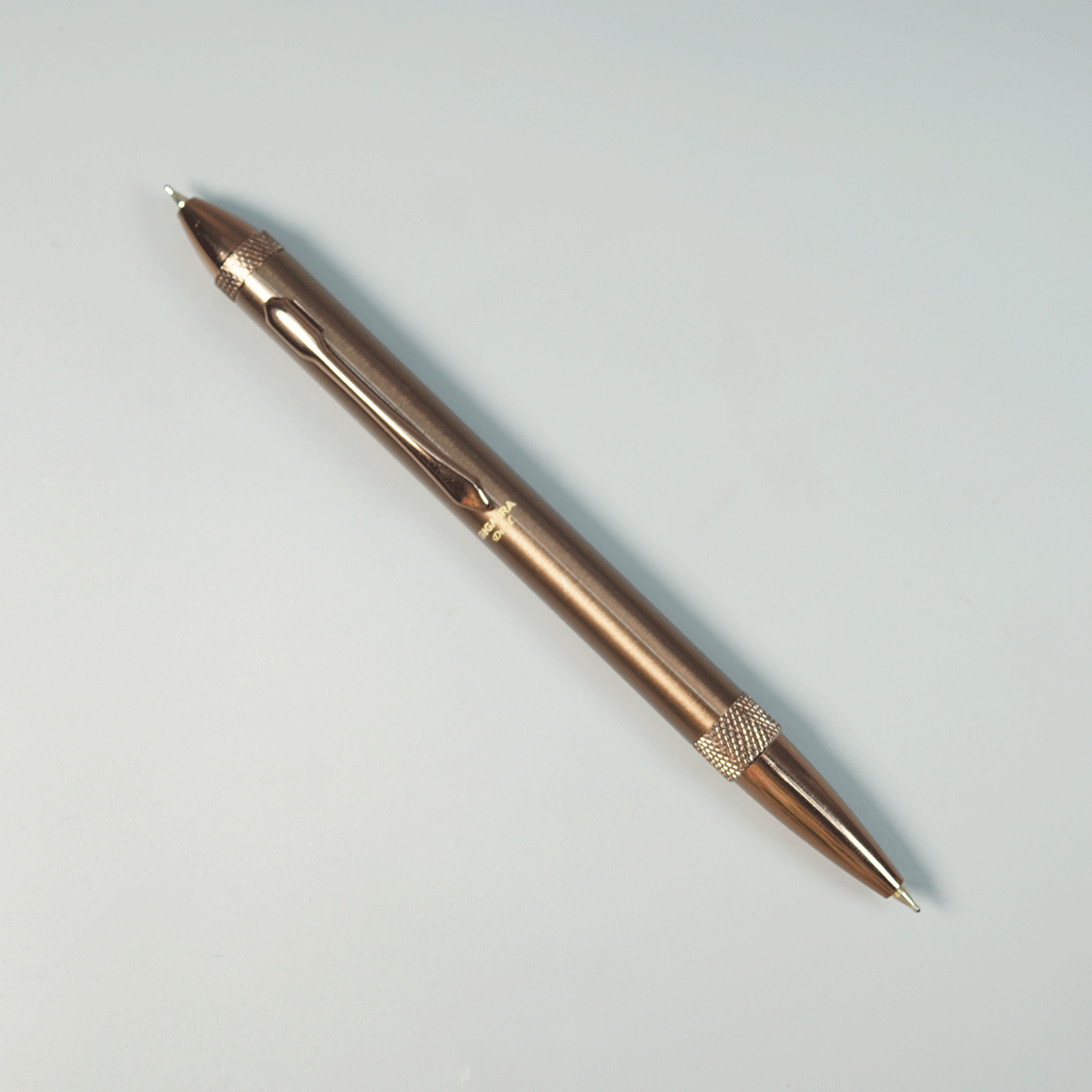 Sigaura Dual Brown Color Body With Blue Writing And Red Writing Twist Type Ball Pen SKU 29070