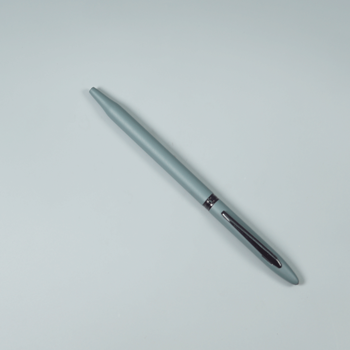 penhouse.in pens Grey Color Body With Black Clip And Trim Fine Tip Twist Type Ball Pen SKU 29085