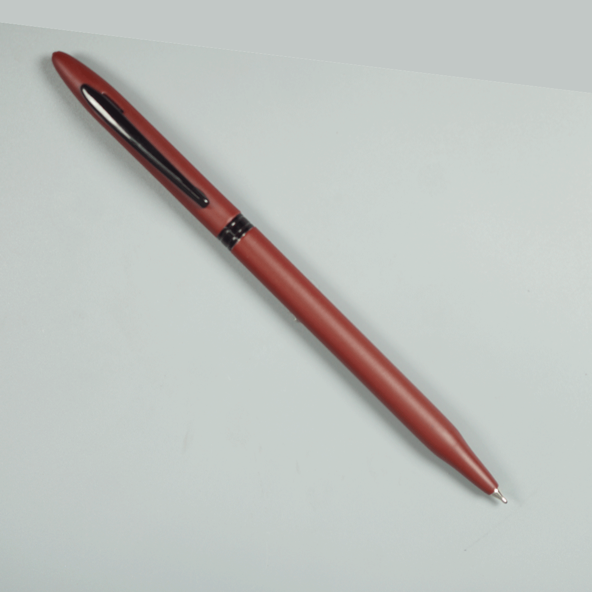 penhouse.in pens Brown Color Body With Black Clip And Trim Fine Tip Twist Type Ball Pen  SKU 29088