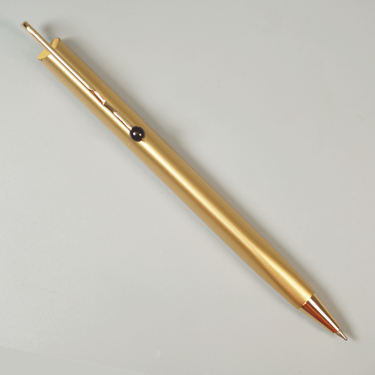 penhouse.in Pens Gold Color Body Black Bead On Clip And Retractable Type Ball Pen SKU 29125