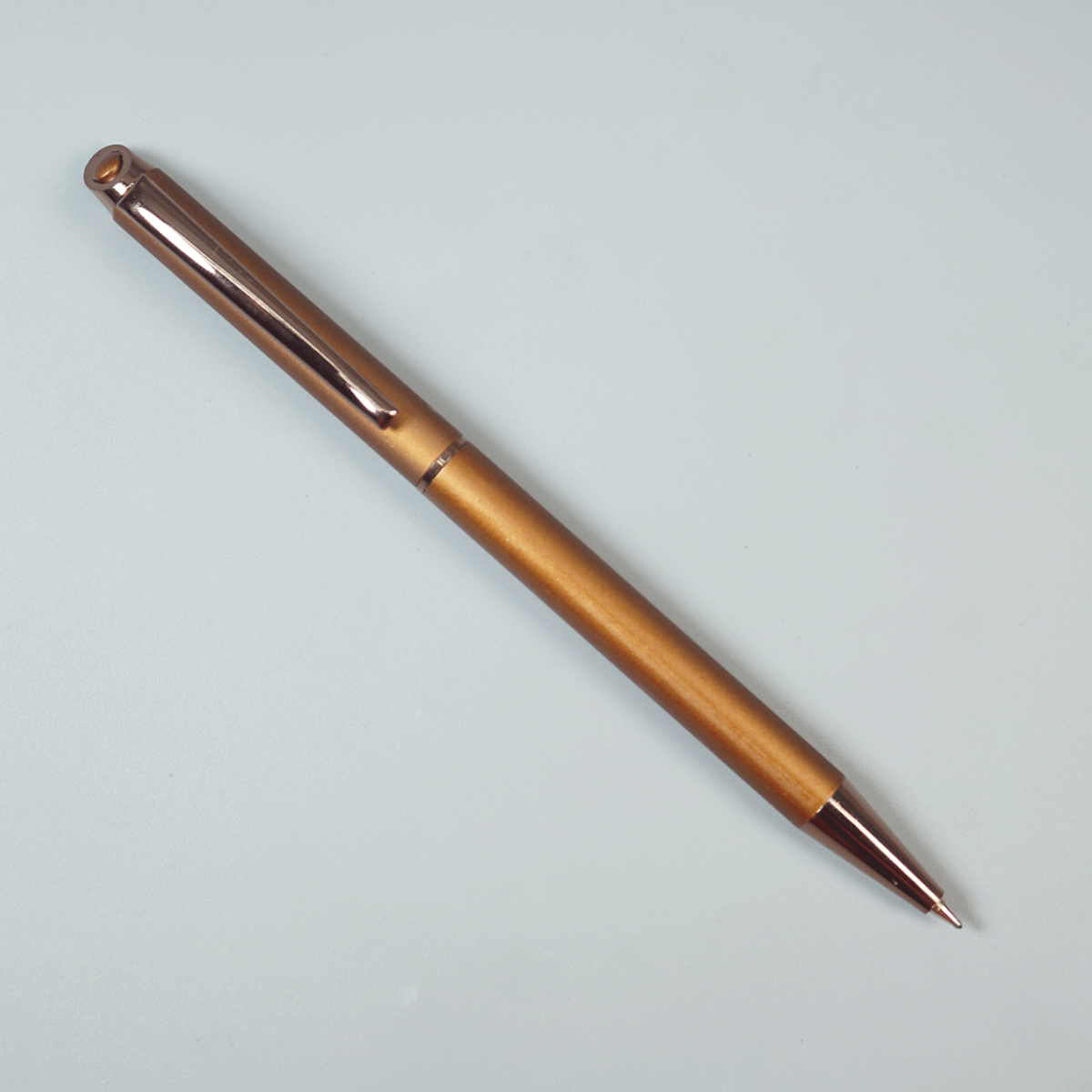 penhouse.in Pens Matte Brown  Color Body With Head On Designed Twist Type Ball Pen SKU 29132