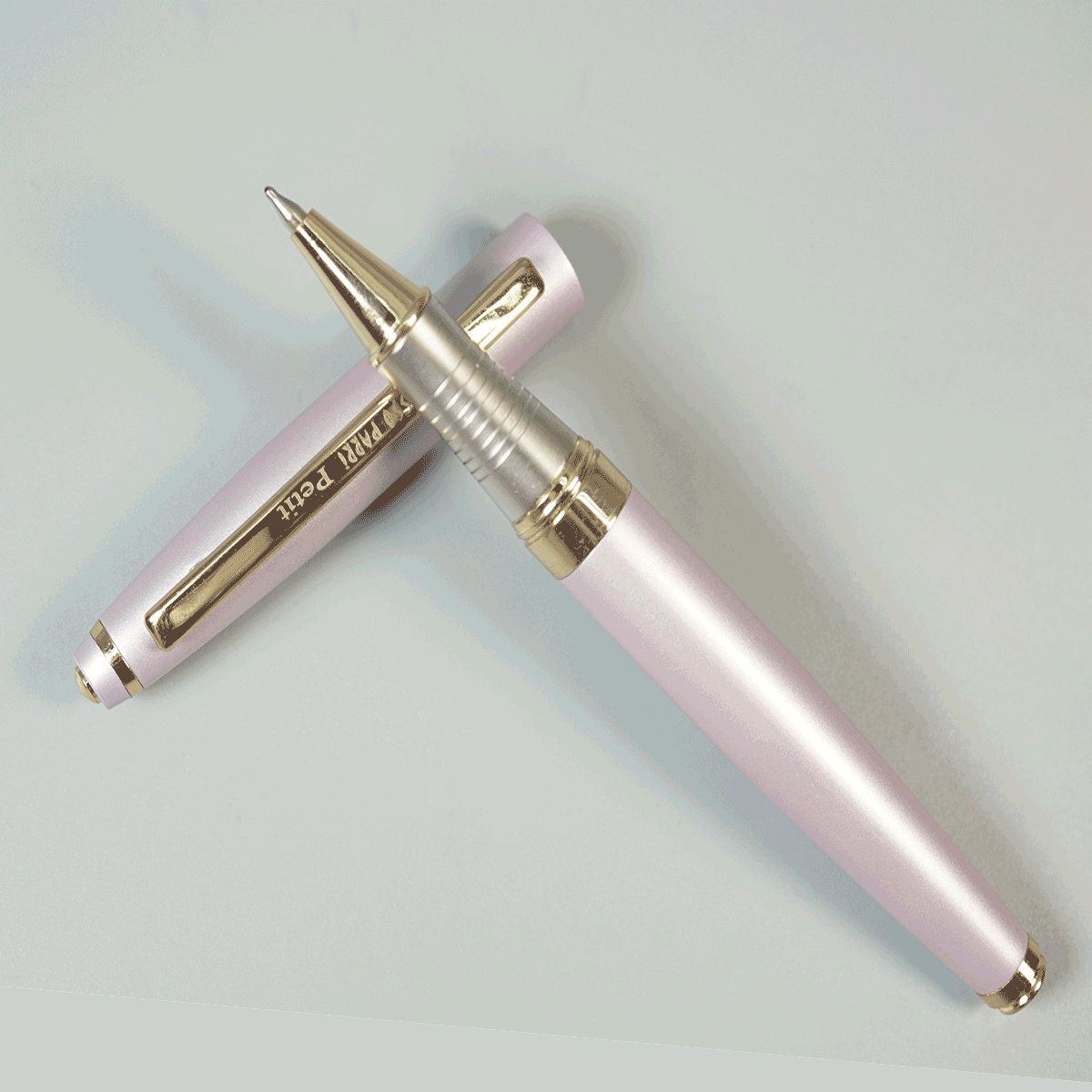 Picasso Parri Petit Light Purple Color Body Bambalio Metallic With Gold Grip And Gold Clip With Light Purple Cap Fine Tip Ball Pen SKU 29165