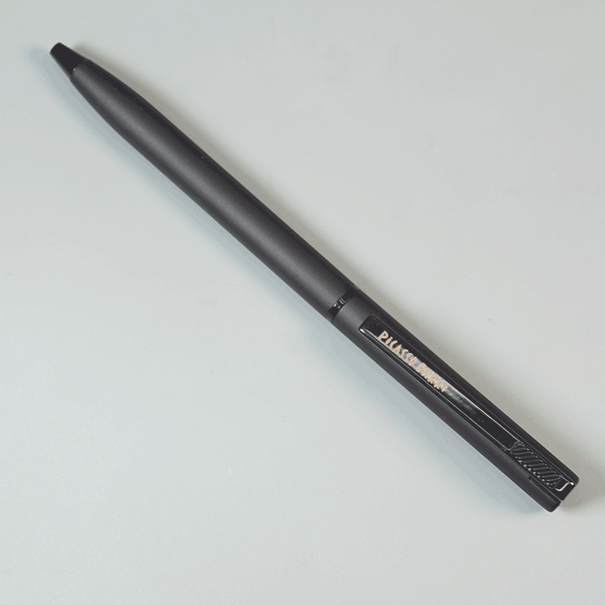 Picasso Parri Octa Black Color Body With Black Clip Octagonal Body Designed For Enhanced Grip With Fine Tip Twist Type Ball Pen SKU 29169