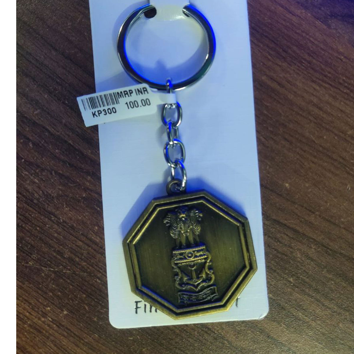 penhouse.in Gold Color Indian Navy Symbol Keychain  SKU KP300