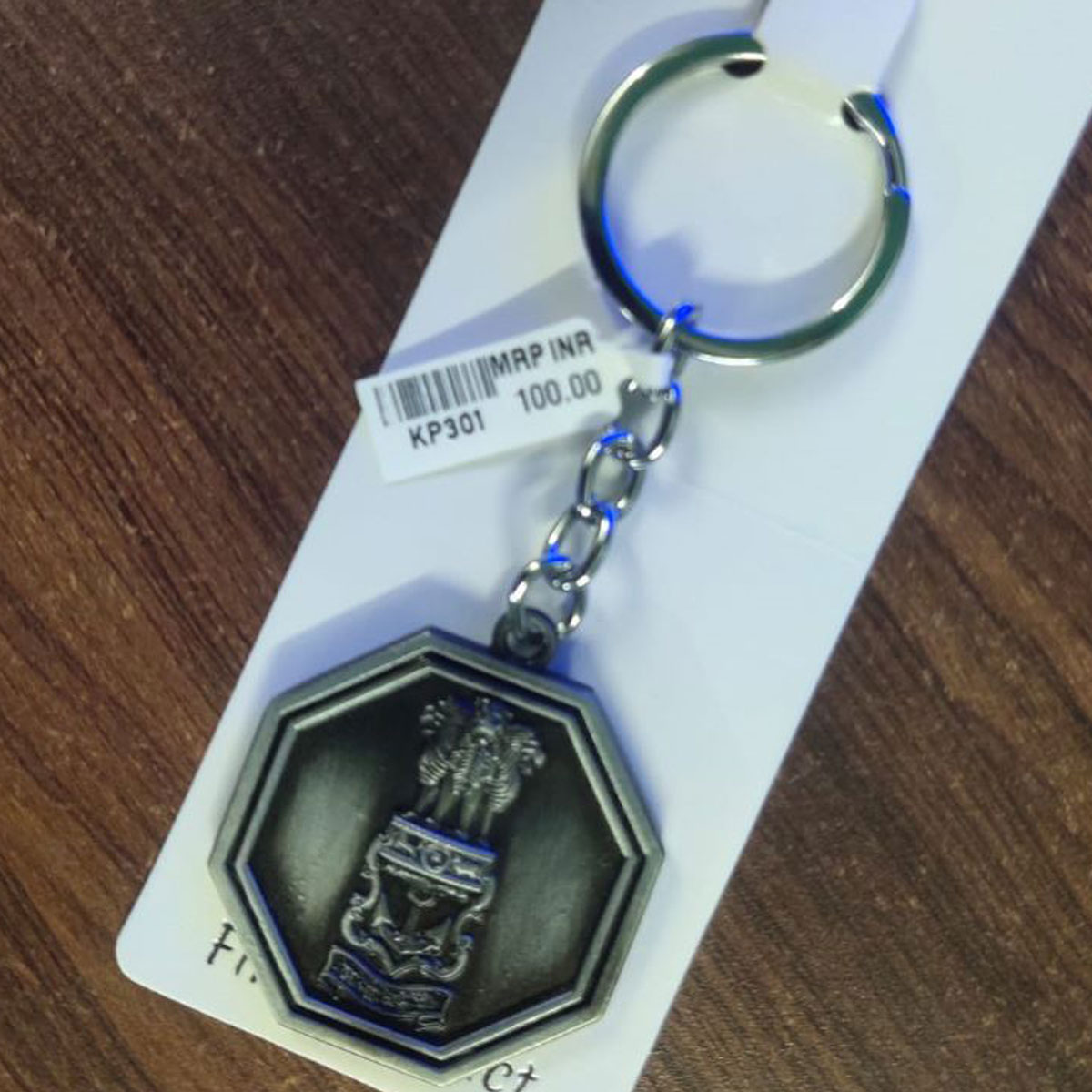 penhouse.in Gun Metal  Color Indian Navy Symbol  Keychain  SKU KP301