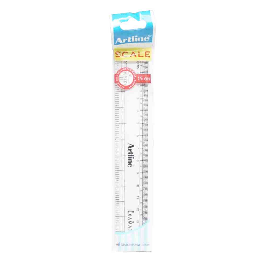 Artline 15 cm Transparent Scale - Model No : 50001