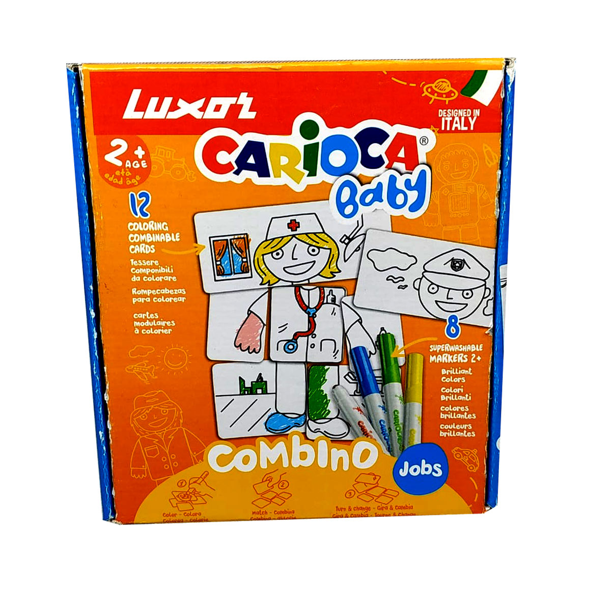 Luxor Carioca Baby - Doctor Coloring Cards with Sketch PensModel.No :50019