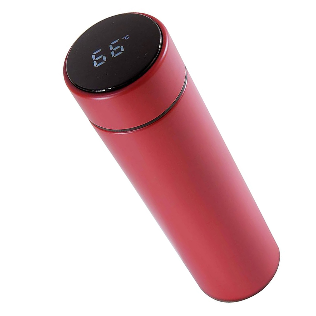 penhouse.in Red Color Body Vacuum Flask LED Temperature Display 500ml Stainless Steel Water Bottle SKU 50080
