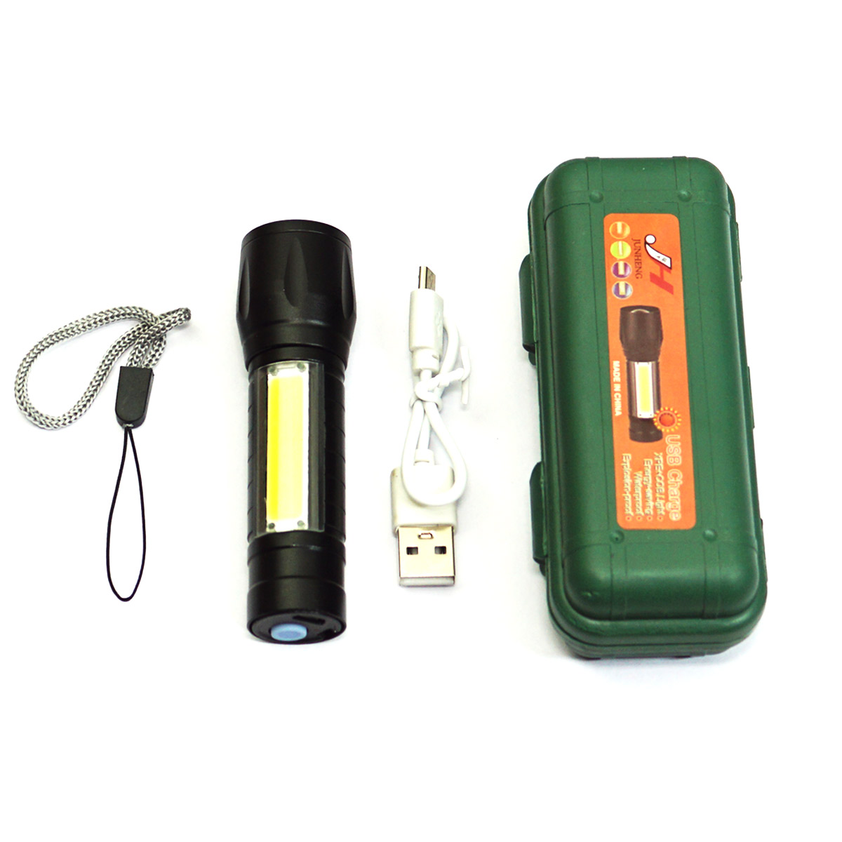 penhouse.in Mini Handy XPE-COB Zoom Light Torch With USB Rechargeble Battery SKU 50092