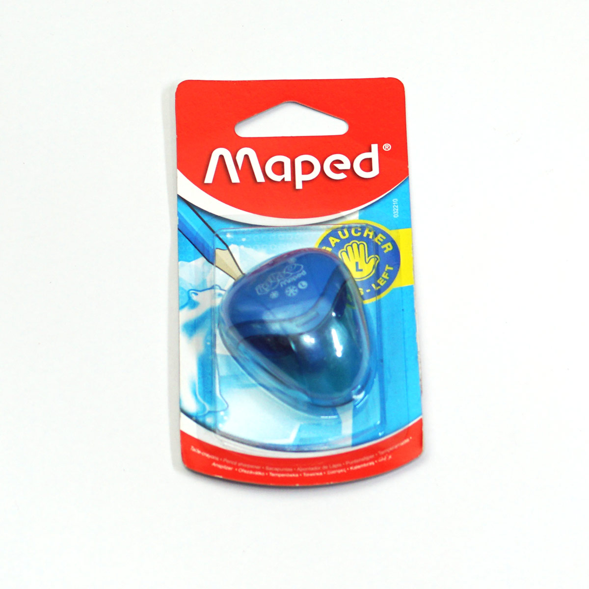 Maped 032210 Igloo Left Hand Blue Color one Hole Pencil Sharpener SKU 50118