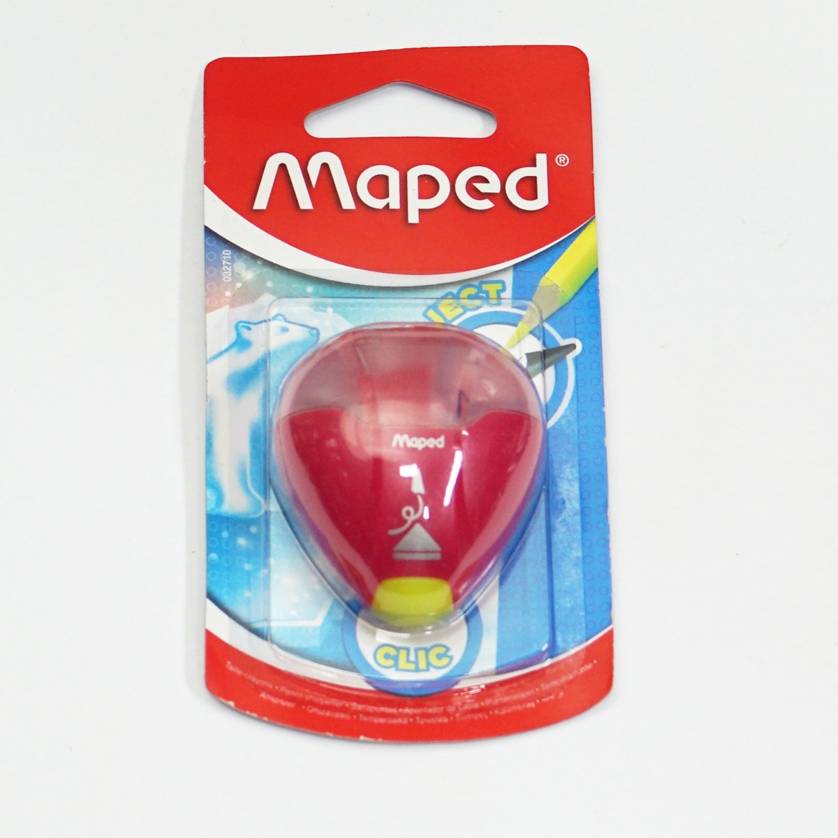 Maped 032710 Igloo Eject  Pink Color one Hole Pencil Sharpener SKU 50120