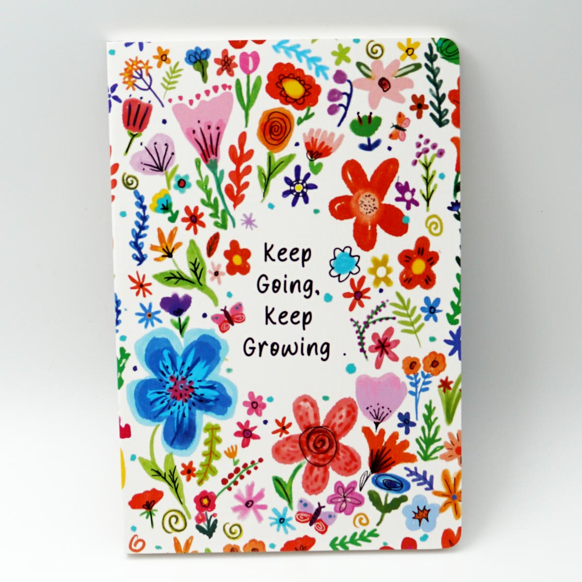 Factor B6 White Color with Multi Color Flower Design Soft Bound Ruled Notebook 90 GSM With 112 Pages SKU 50199