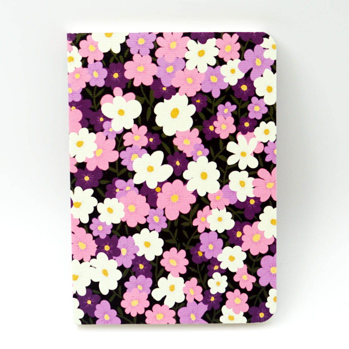 Factor A6 Black Color with Flower Design Soft Bound Ruled Notebook 100 GSM With 144 Pages SKU 50214