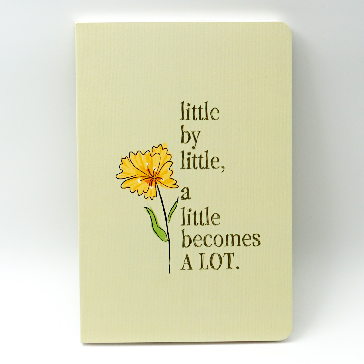 Factor A5 Light Green Colour Single Flower Design Soft Bound Unruled Notebook 100 GSM With 144 Pages SKU 50238