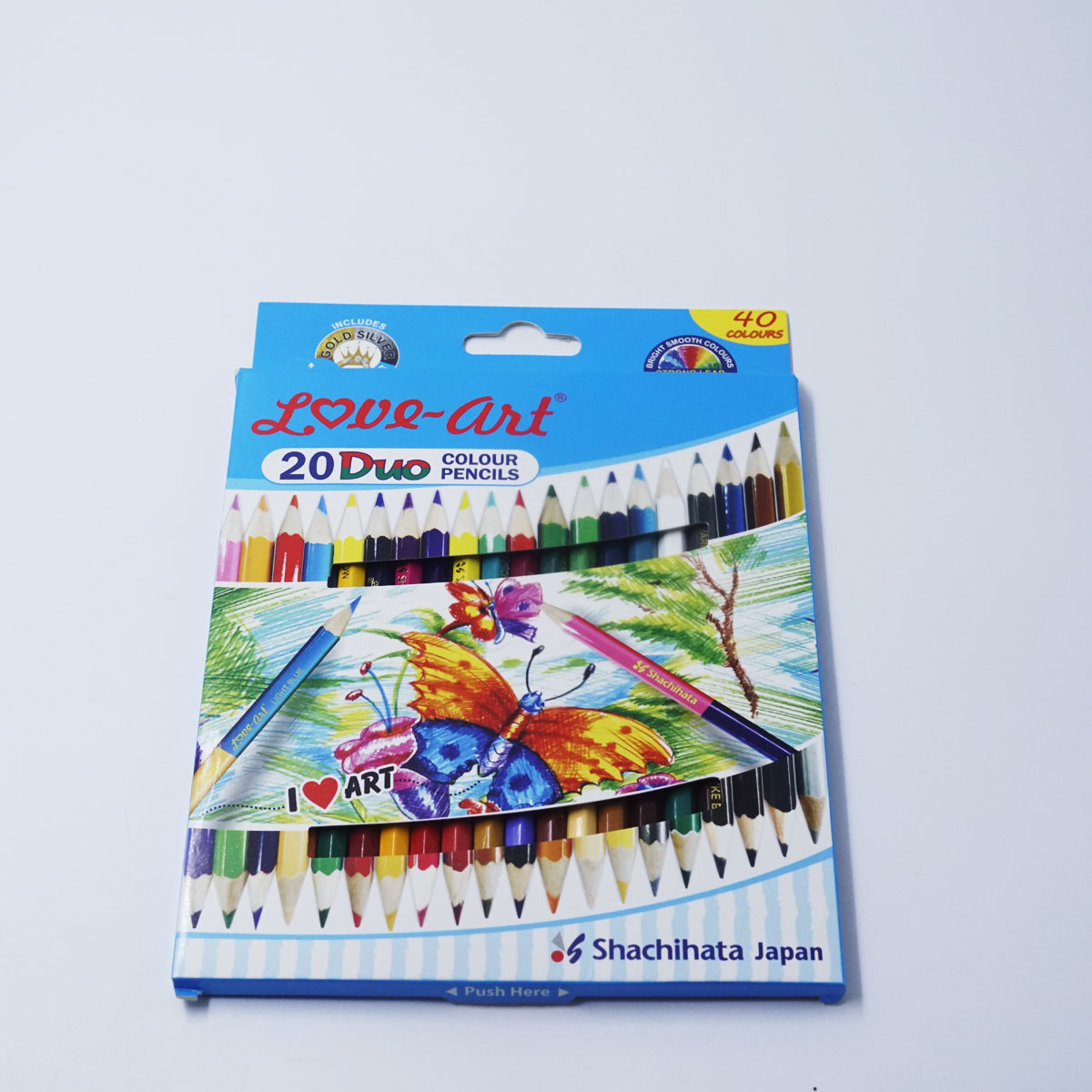 Artline 20 Duo Colored ultra Bright and Smooth Color Pencils 2 Shades in 1 Triangular color Pencils Superior Coverage and Color Mixing Better Girp  SKU 50336
