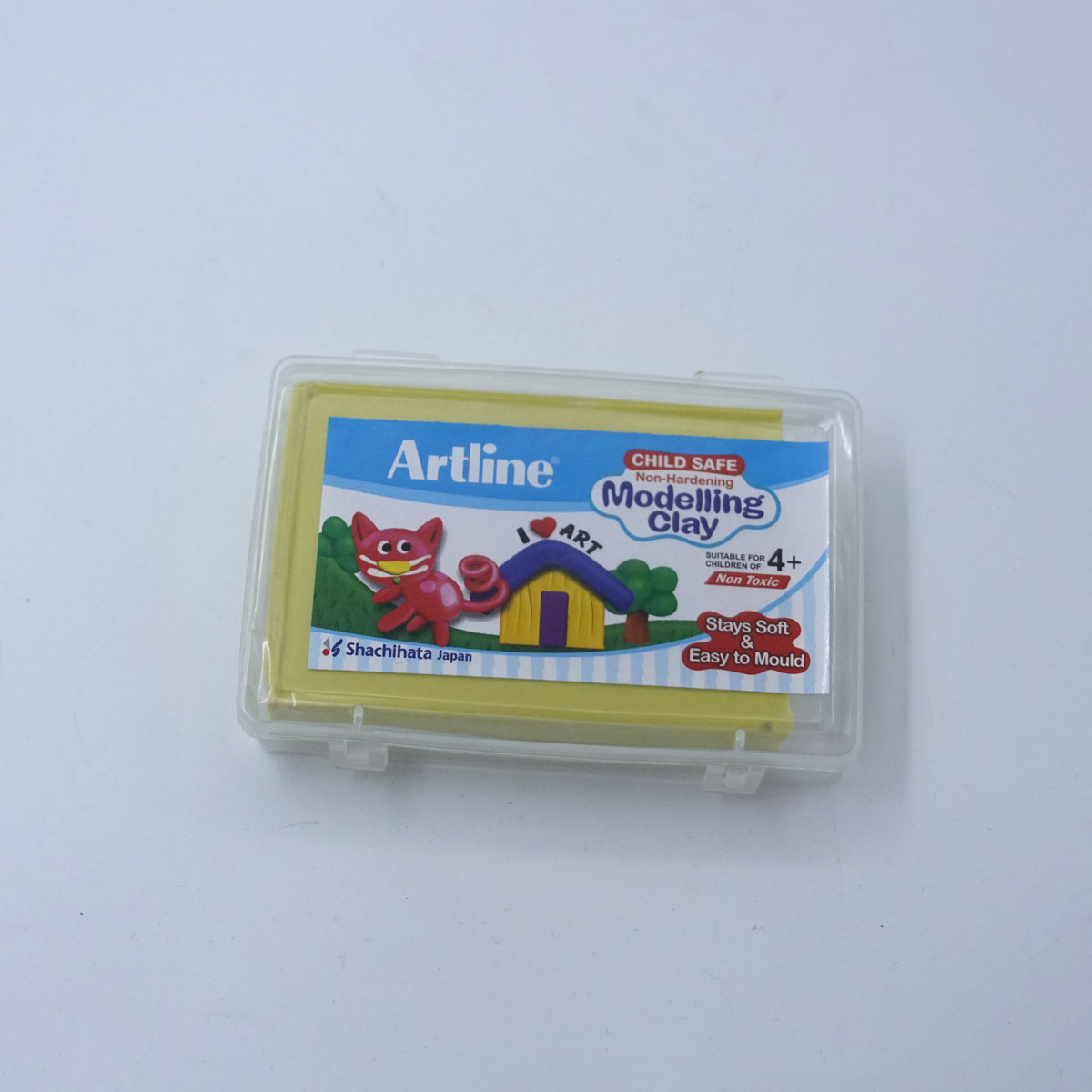 Artline Modelling Clay Non-Hardering Child Safe Stay soft & Easy To Mould Yellow Color SKU 50376