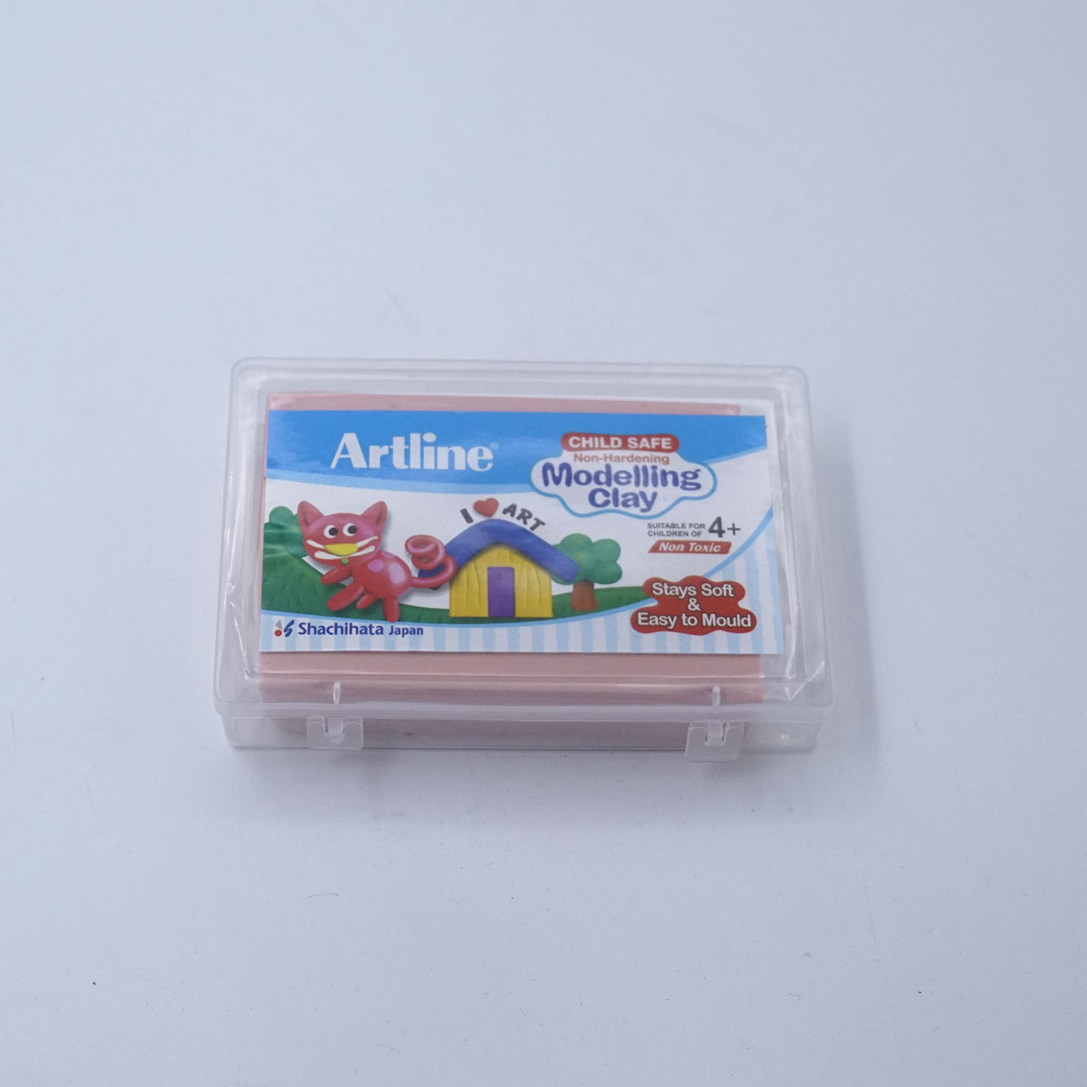 Artline Modelling Clay Non-Hardering Child Safe Stay soft & Easy To Mould Light Orange Color SKU 50378