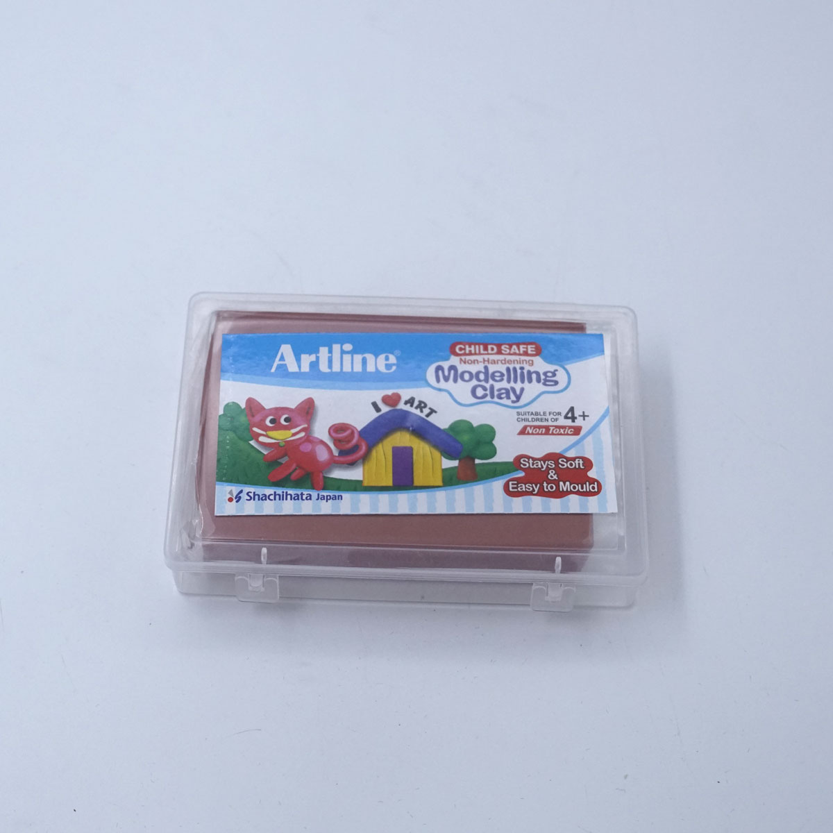 Artline Modelling Clay Non-Hardering Child Safe Stay soft & Easy To Mould Burnt Orange Color SKU 50379
