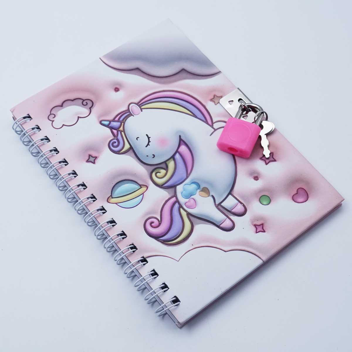 Arav ps-023 Spiral Note With Lock Cream Color SKU 50472