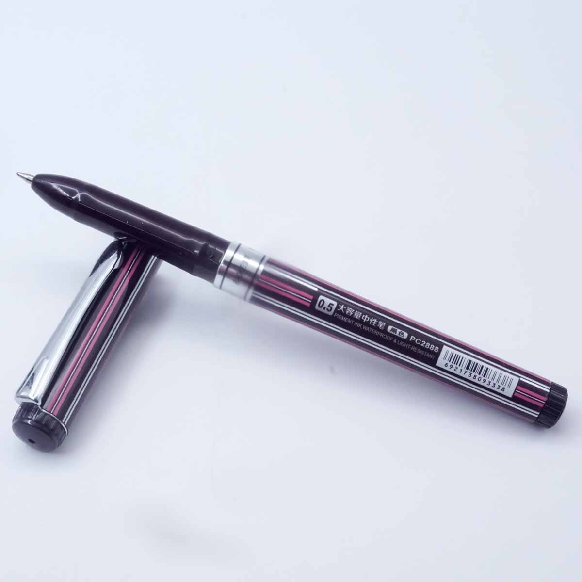 Baoke 2888 Brown With Pink Color Body Black Writing Gel Pen 50407 SKU 50477