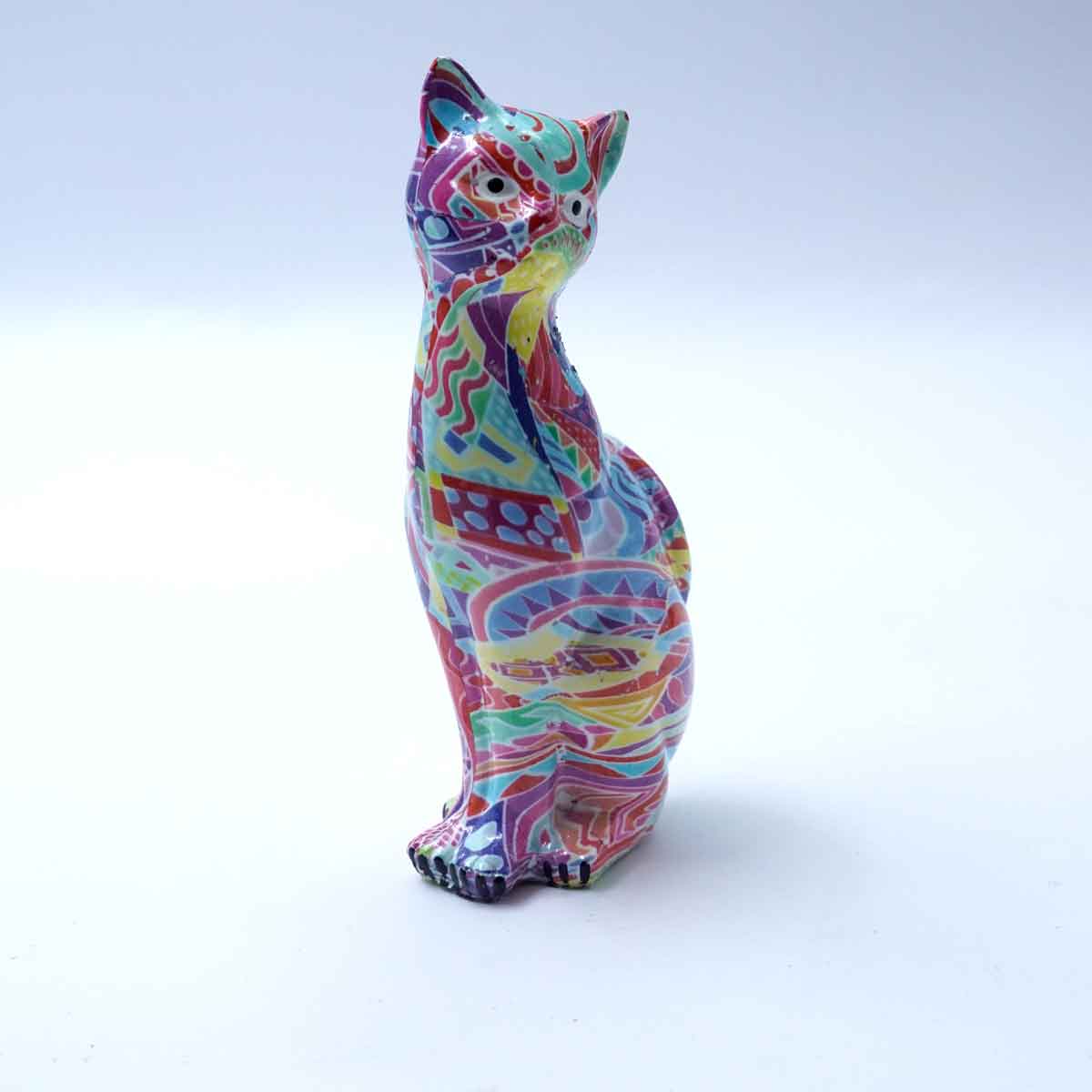penhouse.in Decorative Cat statue white with Multi Color SKU 50722