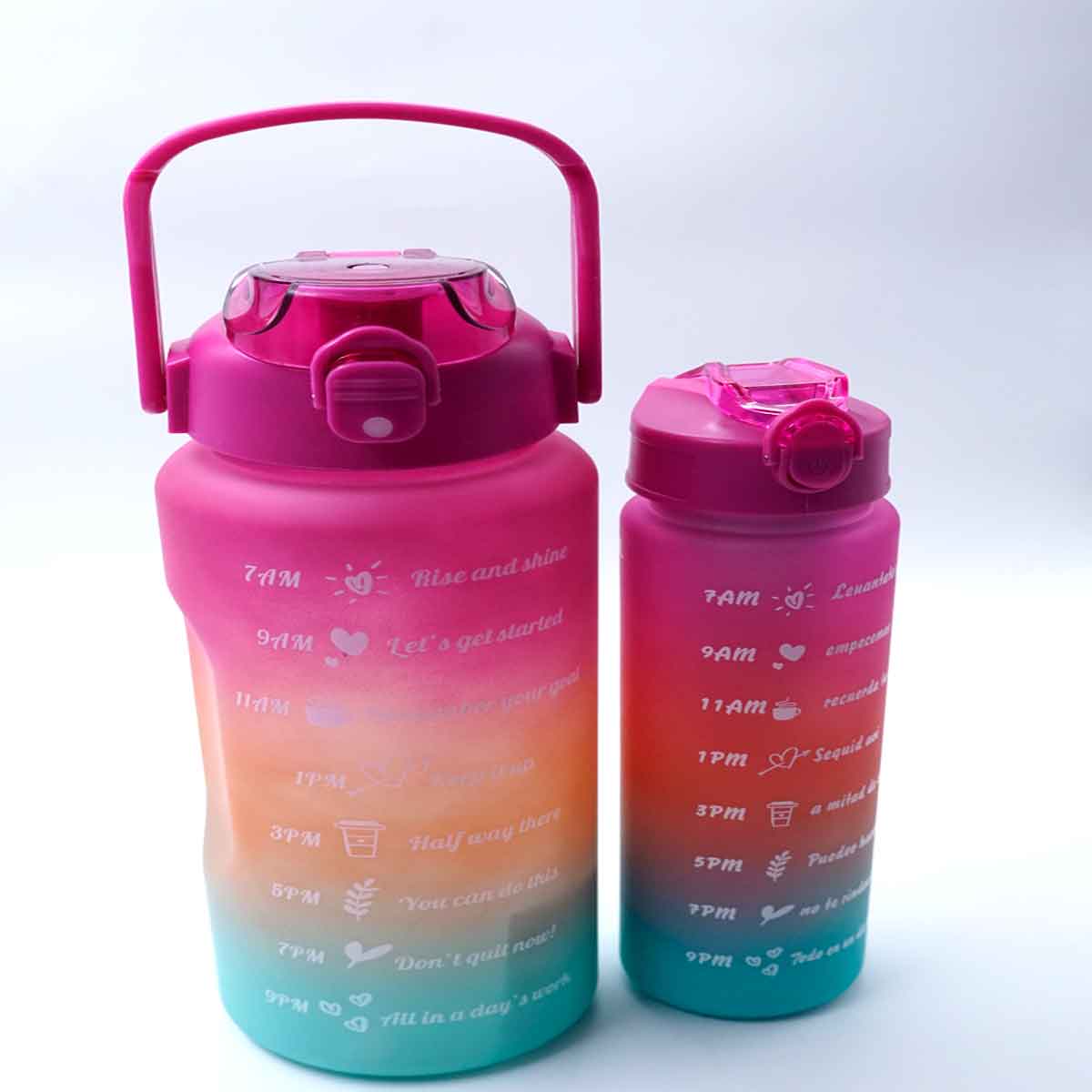Arav 2pcs Water Bottle Set with Pink Cap SKU 50907