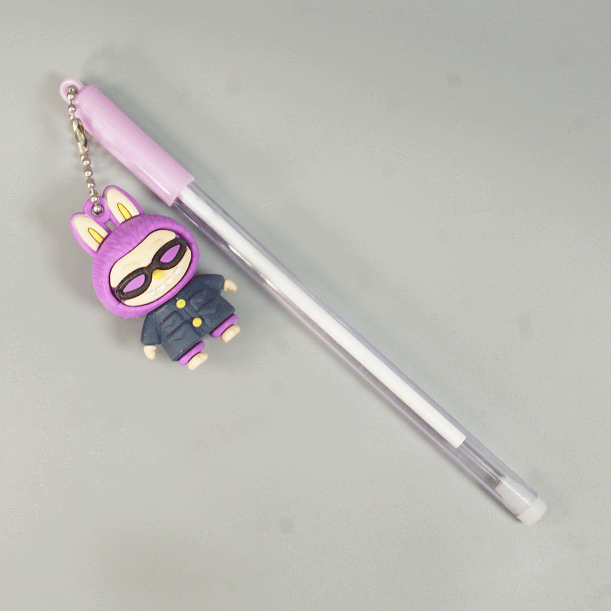penhouse.in Pens Cute Cartoon Animal Topper Purple With Black Color Toy Gel Pen  SKU 50966