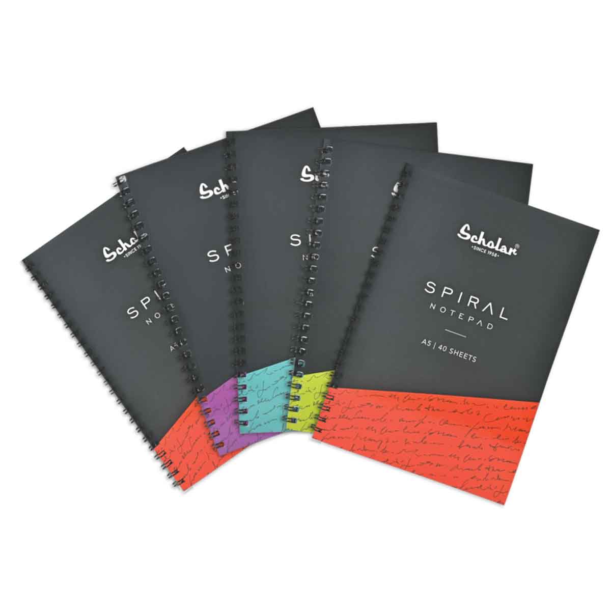 Scholar SSP2 Sapphire Spiral Pad A5 Sides 80 pages SKU 51202