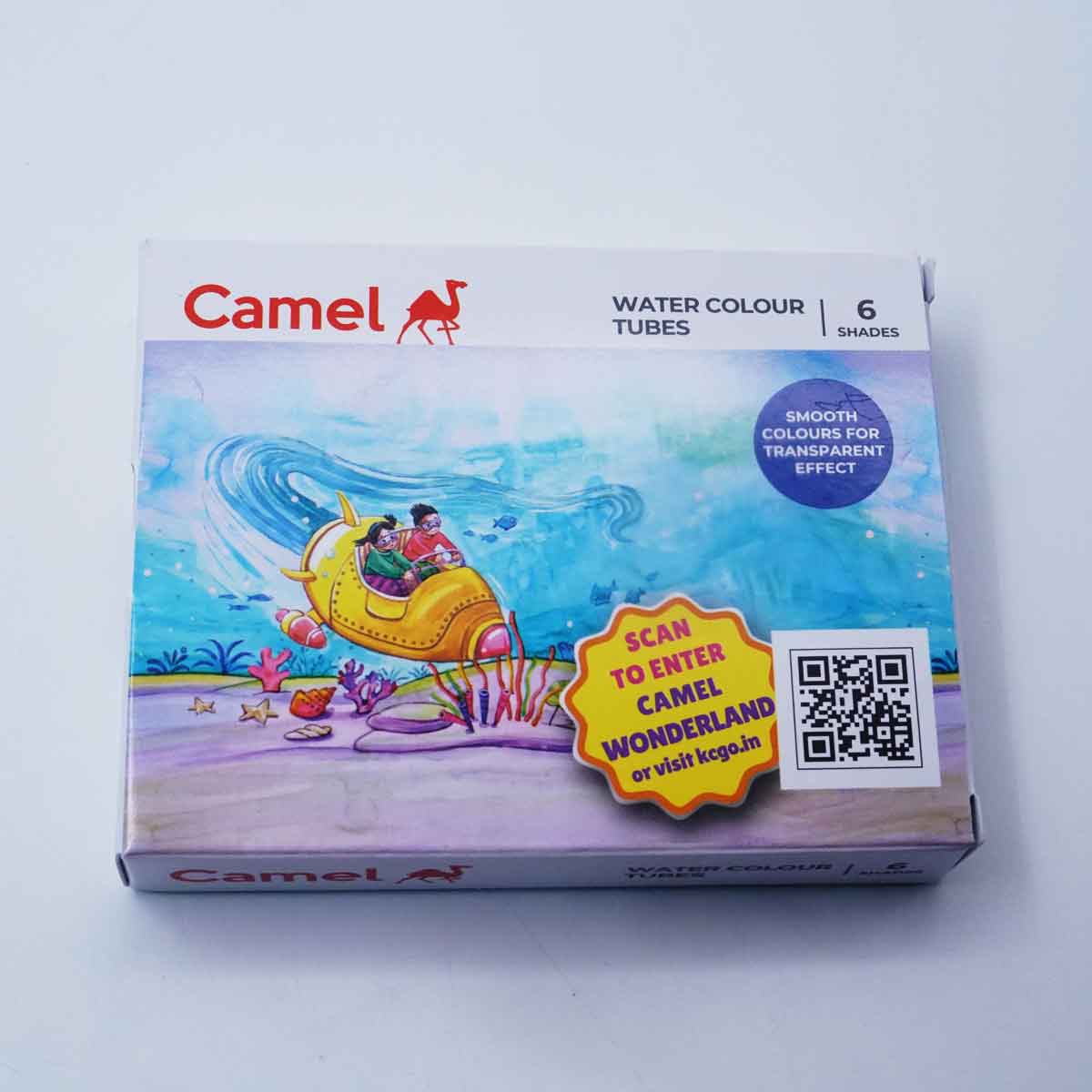 Camlin Water Colors Tubes  6 Shades Smooth Color for Transparent Effect   SKU 51231