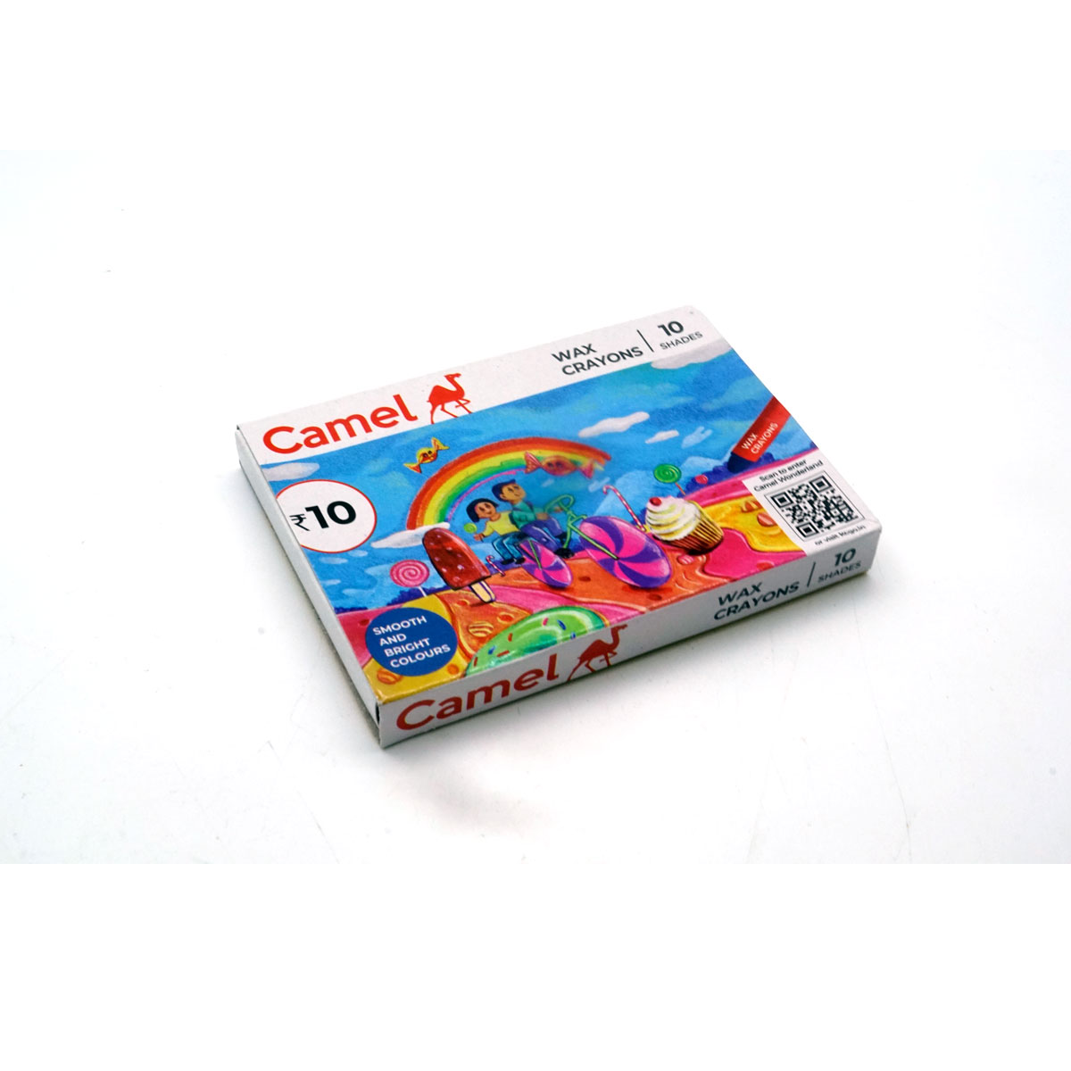 Camlin wax Crayons 10 Shades Smooth and bright colors SKU 51291