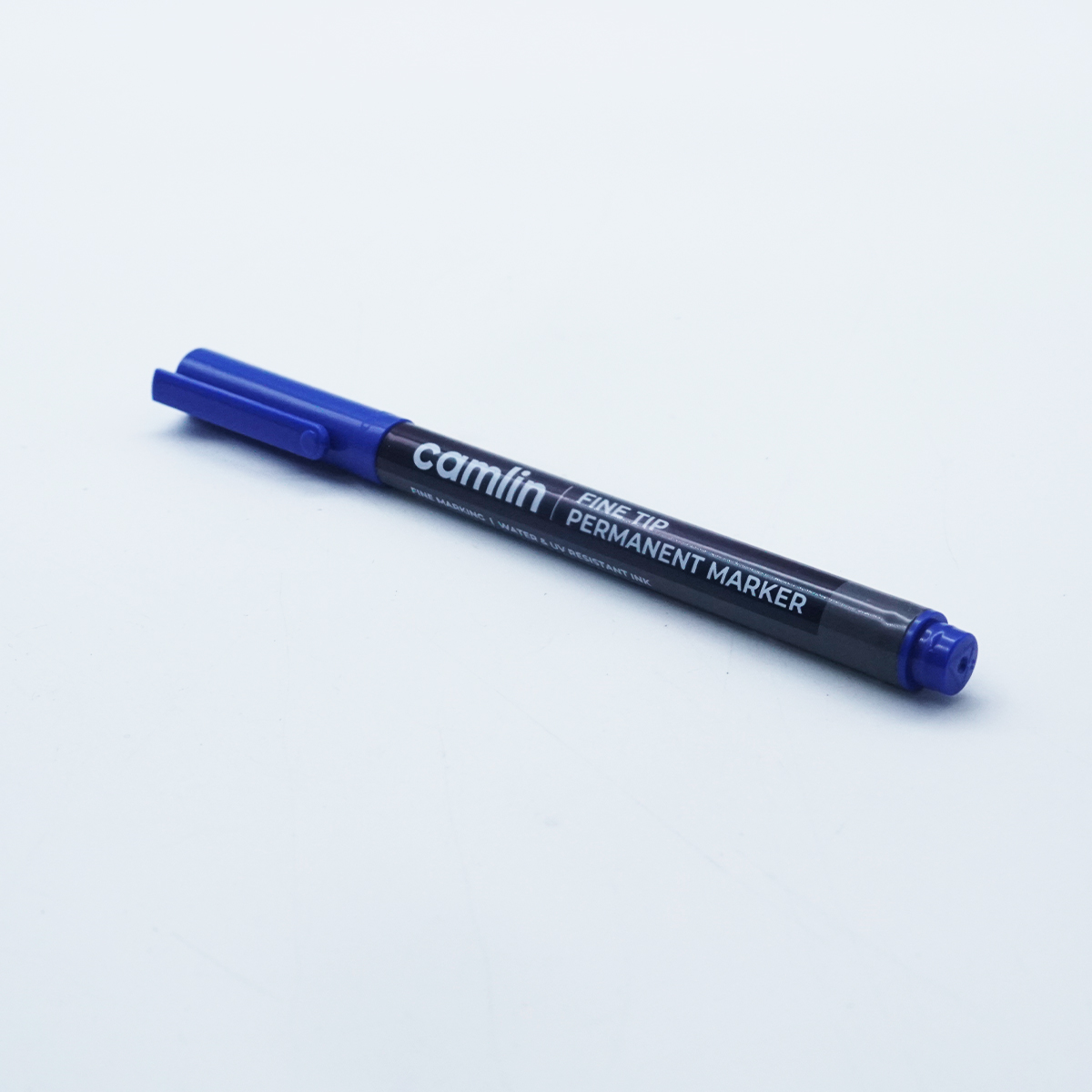 Camlin Fine Tip Permanent Marker 1mm Line width Fast Drying Ink Blue SKU 51340