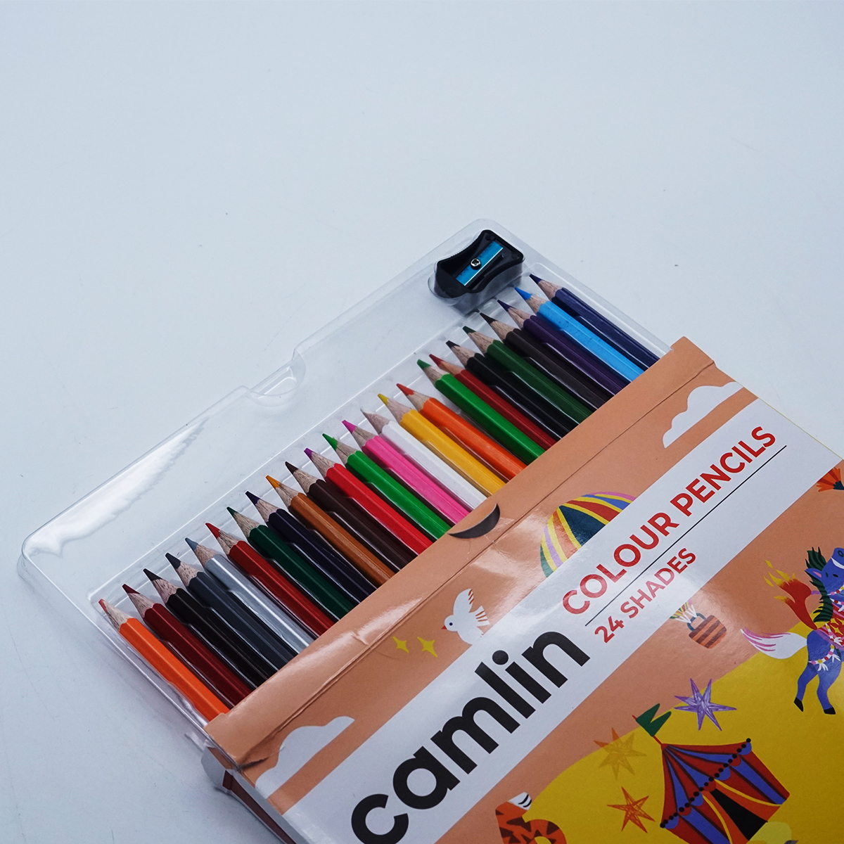 Camlin colors pencils 24 Shades with free Sharpener SKU 51344