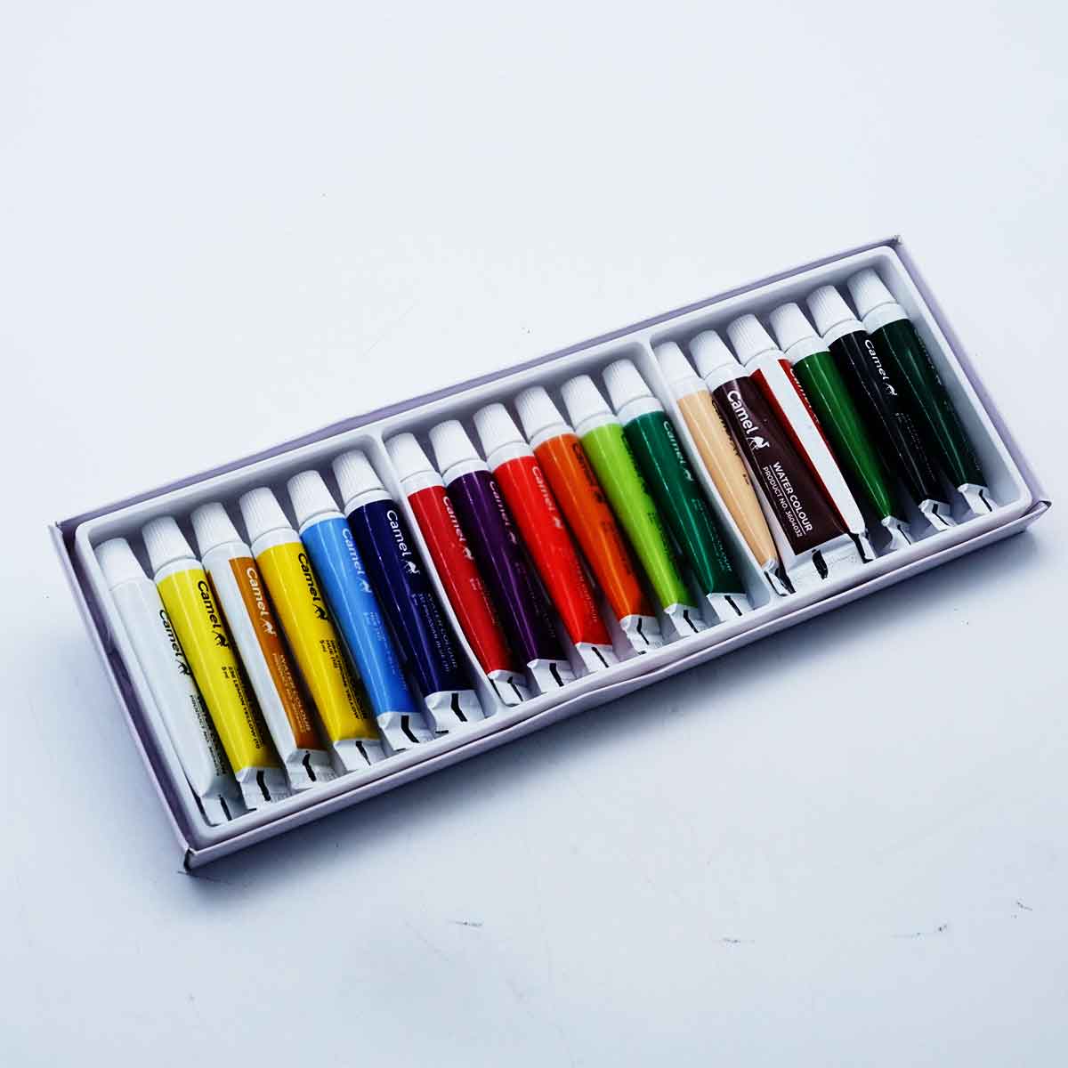 Camlin water tubes 18 shades smooth colors for transparent effect SKU 51364