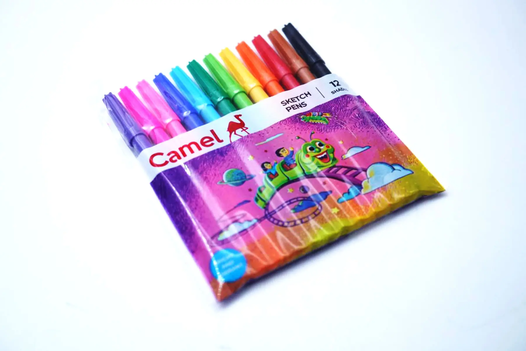 Camel Camlin 24 Color Sketch Pens Set With Free Stencil - Vibrant Art Markers For Drawing