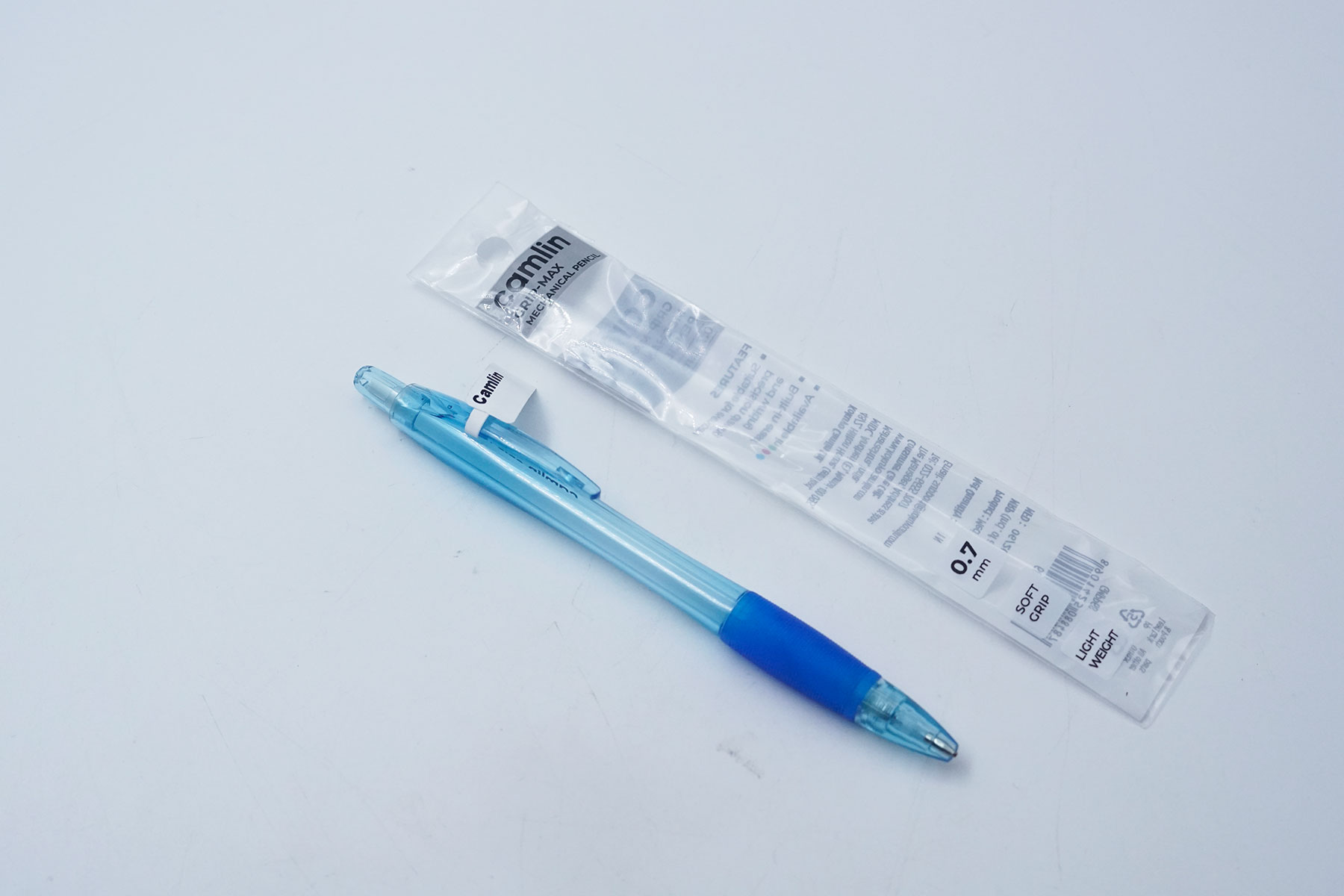 Camlin Grip-Max Mech Pencil 0.7mm Soft Grip Light Weight Blue Colour SKU 51400