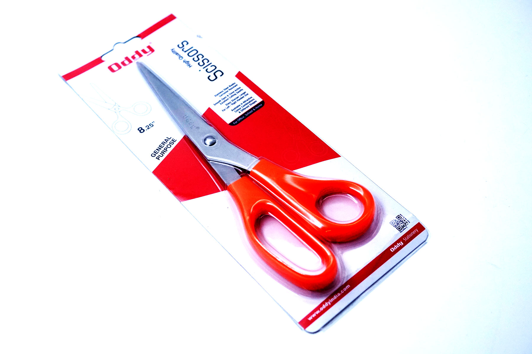 Oddy SS825B Scissor 8.25 inch Orange Color SKU 51441
