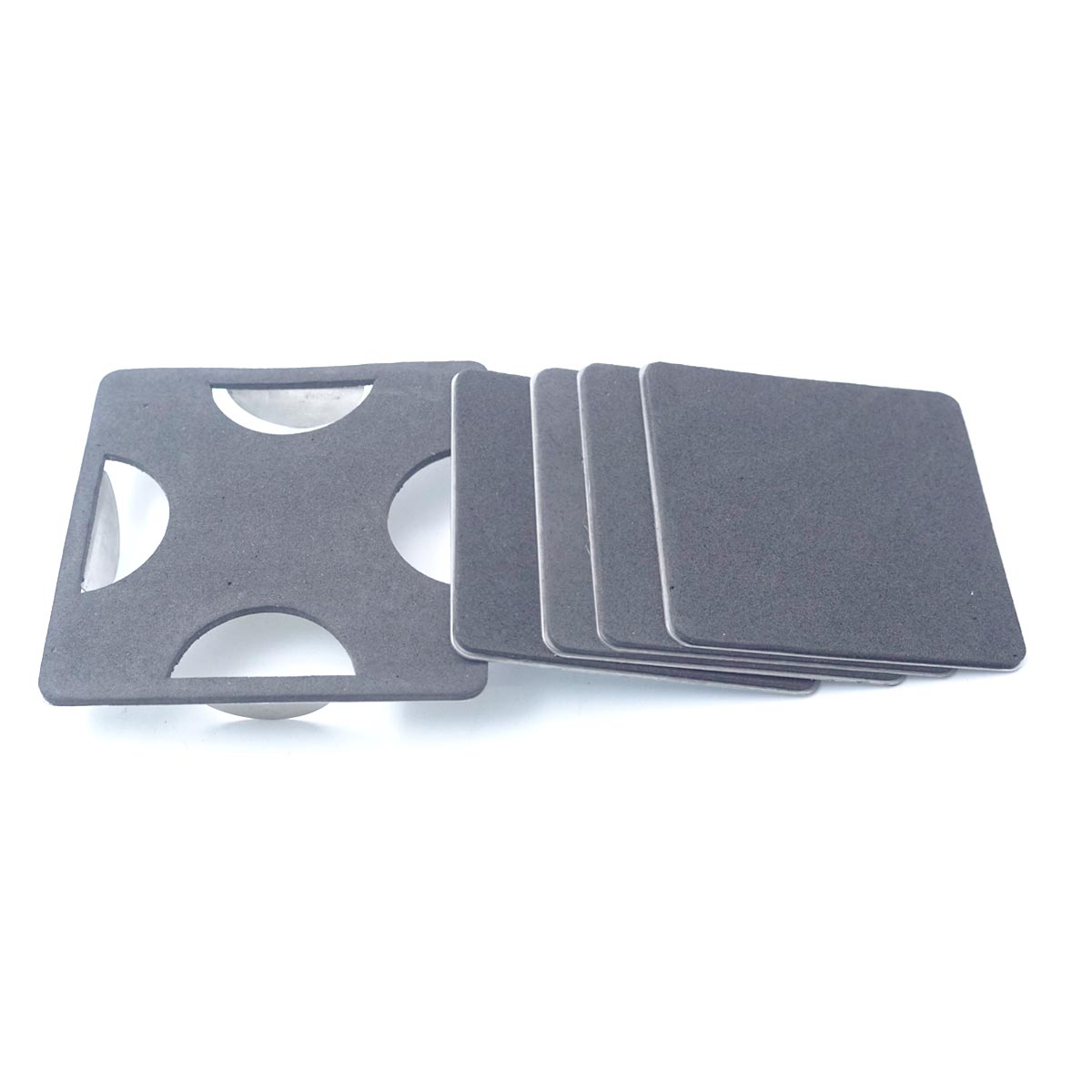 Penhose.in Black With Silver Color Tea Coaster  SKU 51442