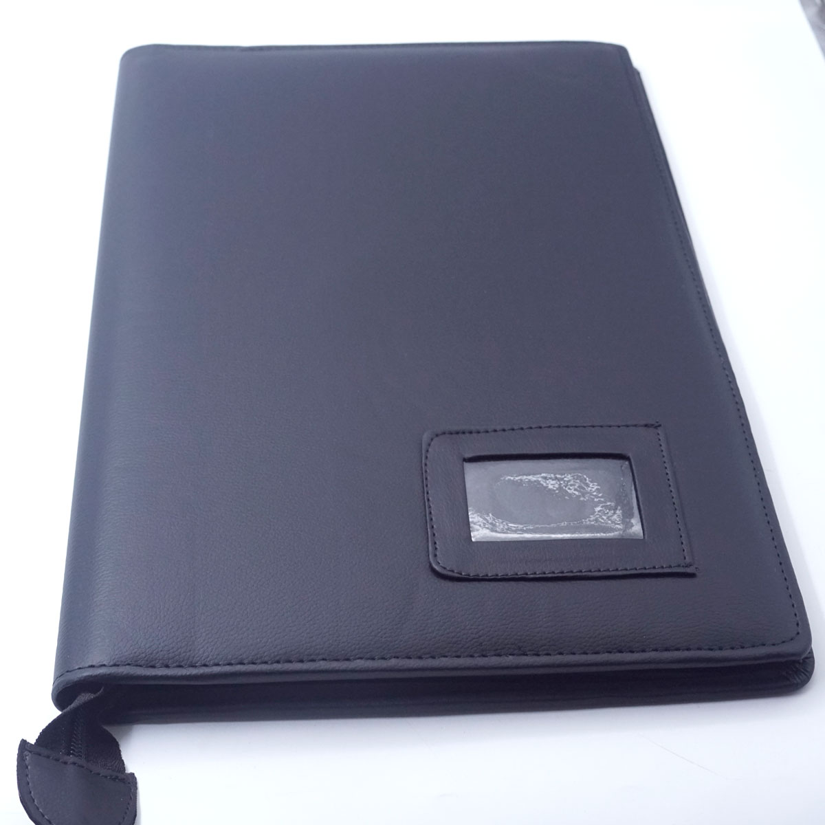 Gods Grace Blessed Folder Black Color Leather B4 10 Leaves Stiched Folder SKU 51504