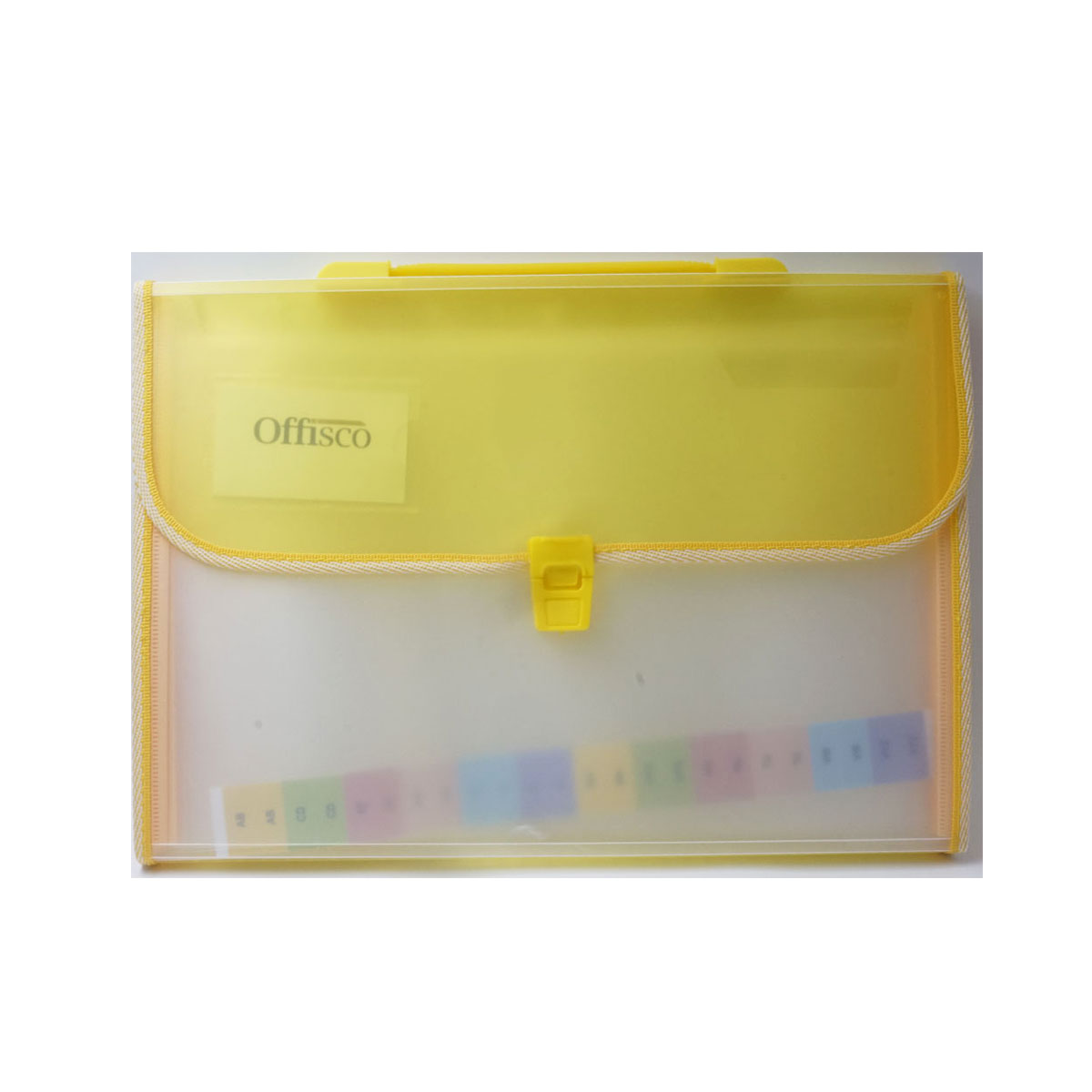 Offisco Yellow Color Transparent Expanding File SKU 51516
