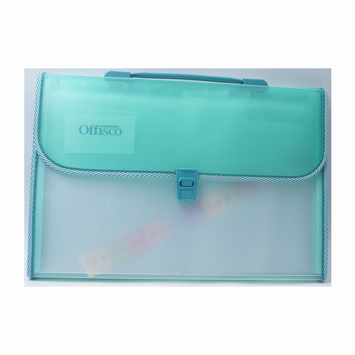 Offisco Green Color Transparent Expanding File SKU 51517